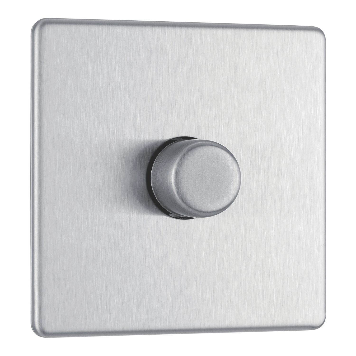 LAP 1-Gang 2-Way LED Dimmer Switch Brushed Steel with Colour-Matched Inserts (898CN)