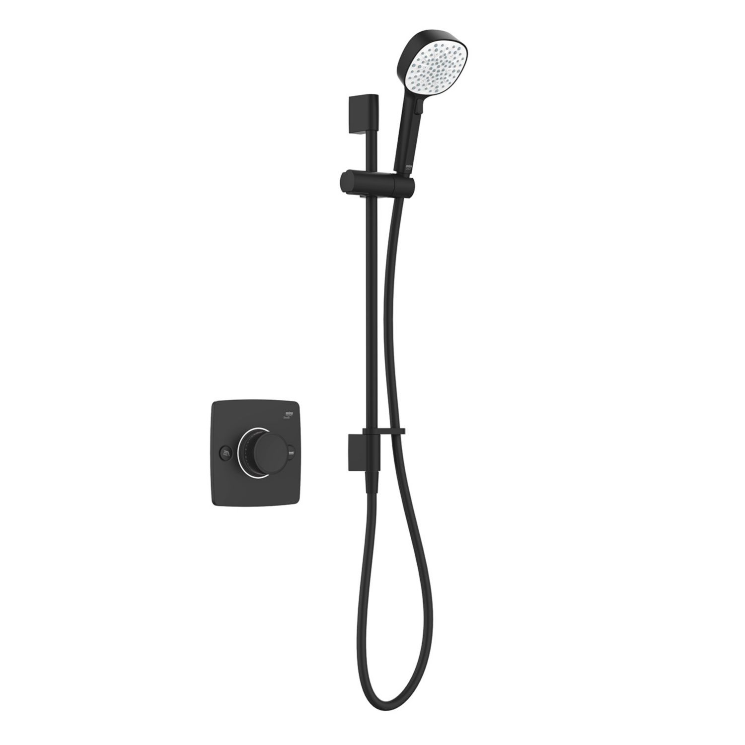 Mira Evoco Rear-Fed Concealed Matt Black Thermostatic Built-In Mixer Shower & Bath Fill (899JF)