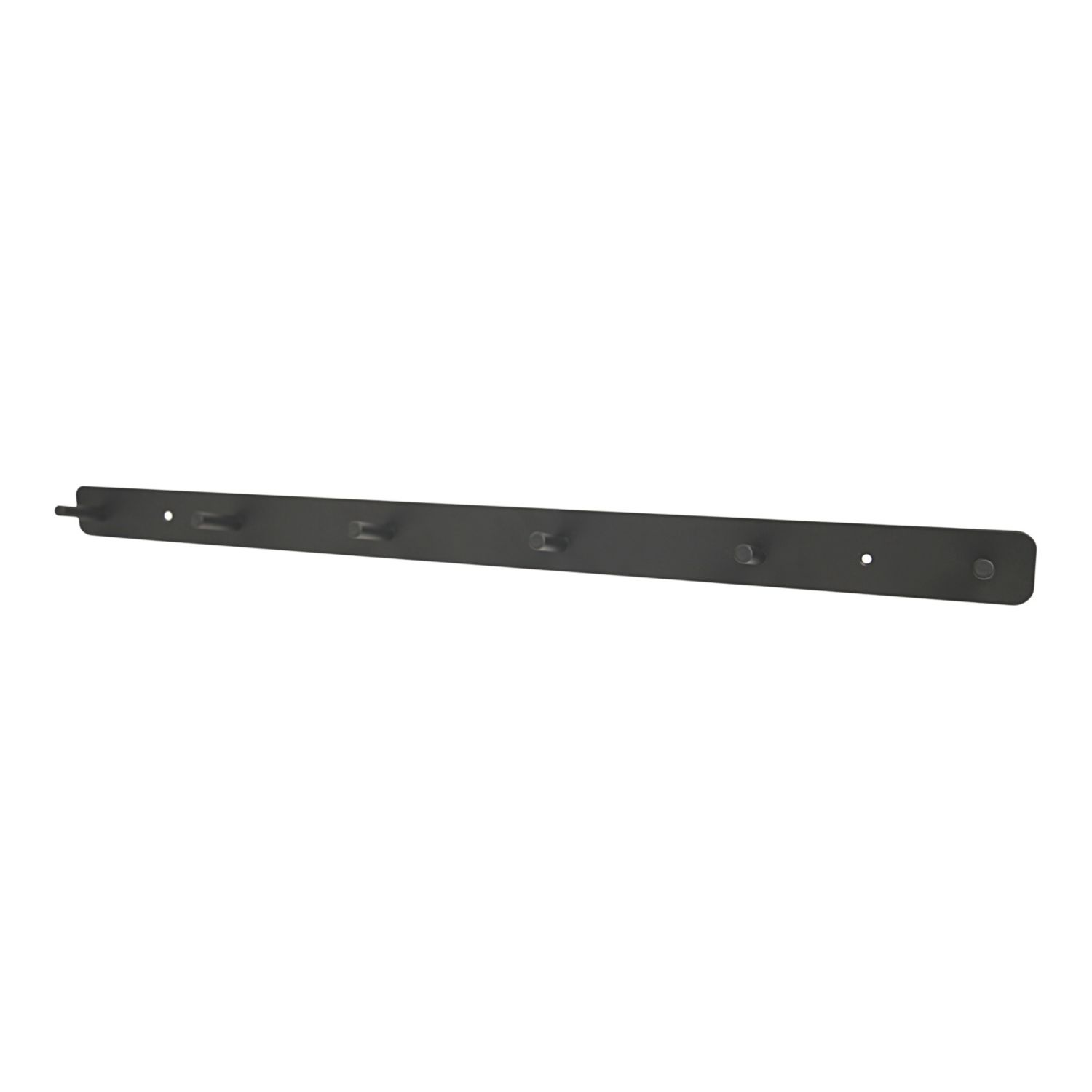 Essentials 6-Hook Rail Matt Black 650mm x 45mm (899YN)