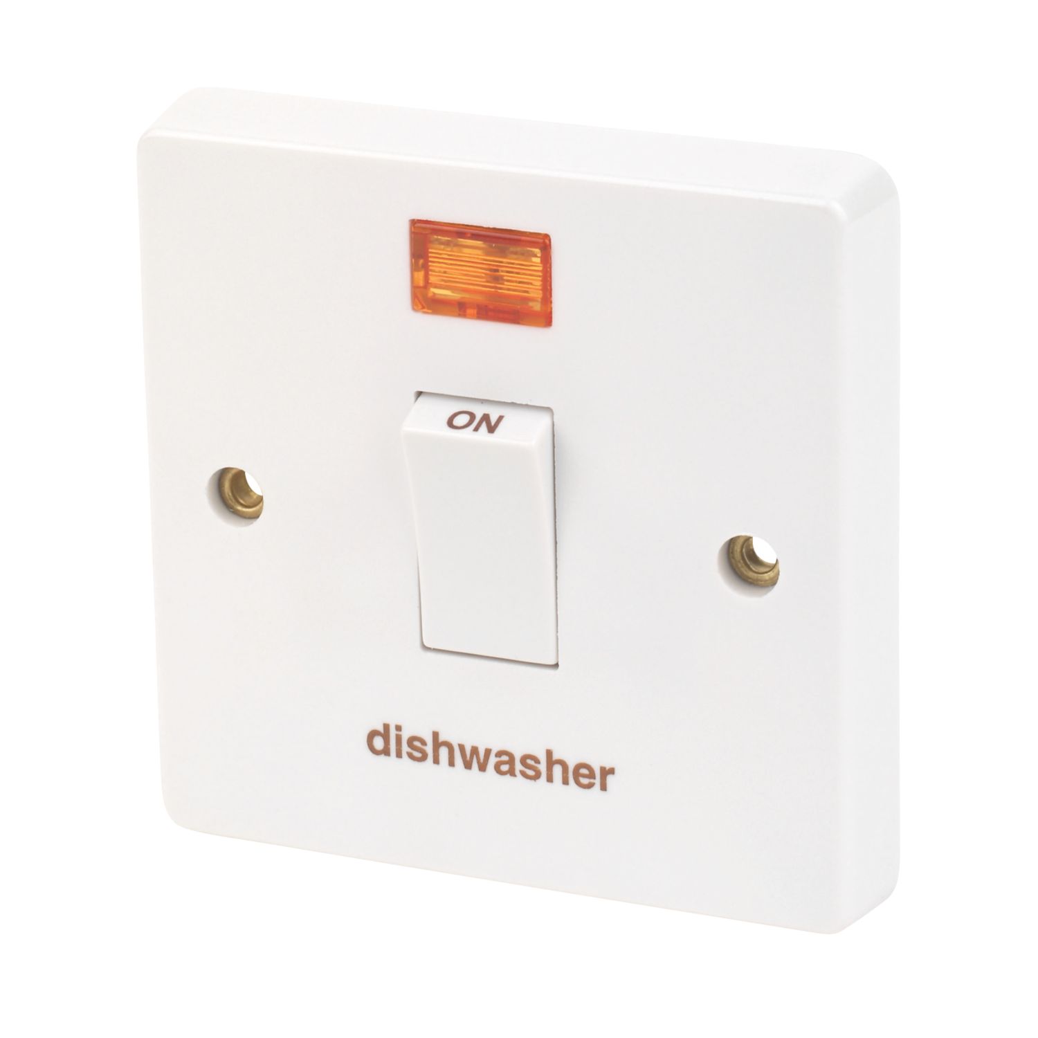Crabtree Capital 20A 1-Gang DP Dishwasher Switch White with Neon (9010J)