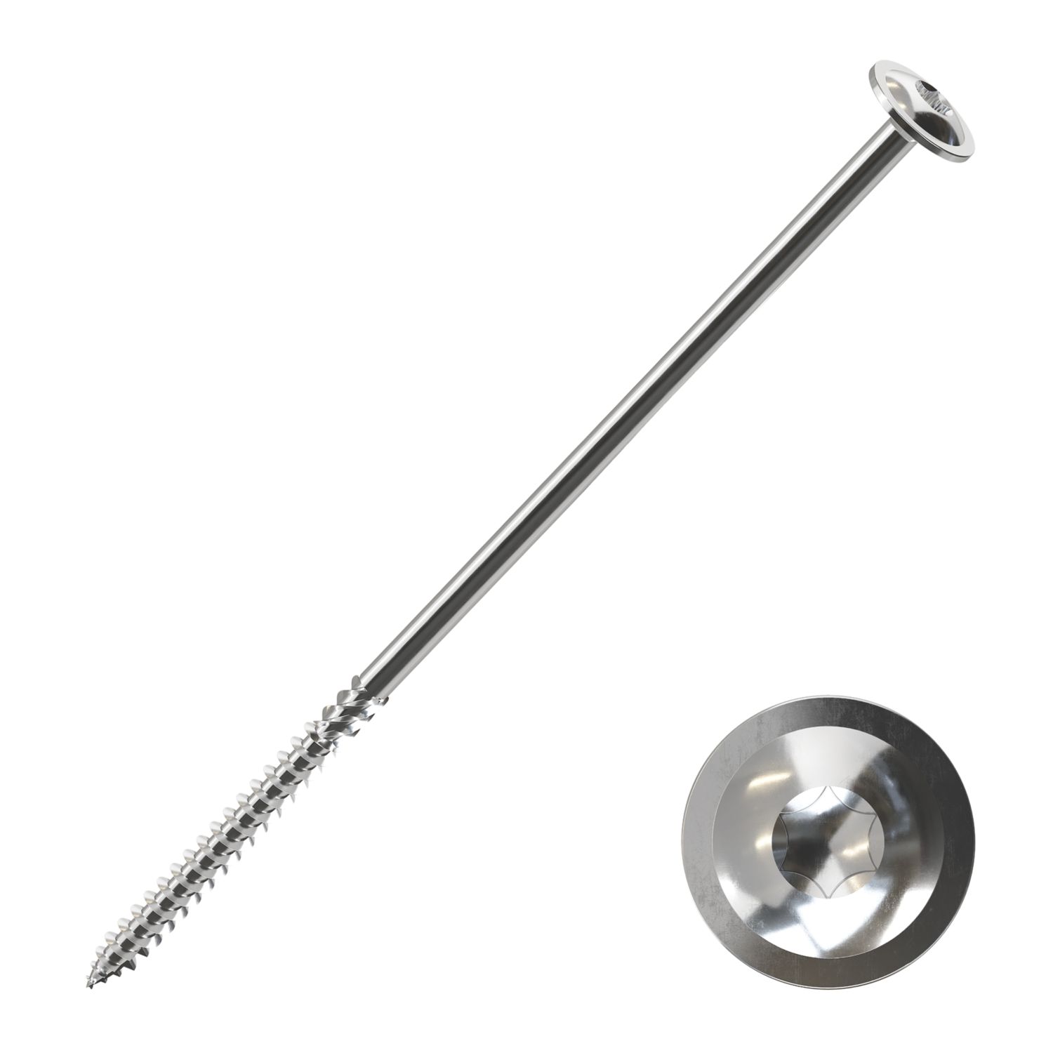 TimbaScrew TX Wafer Thread Cutting Timber Screws 6.7mm x 150mm 50 Pack (9013J)