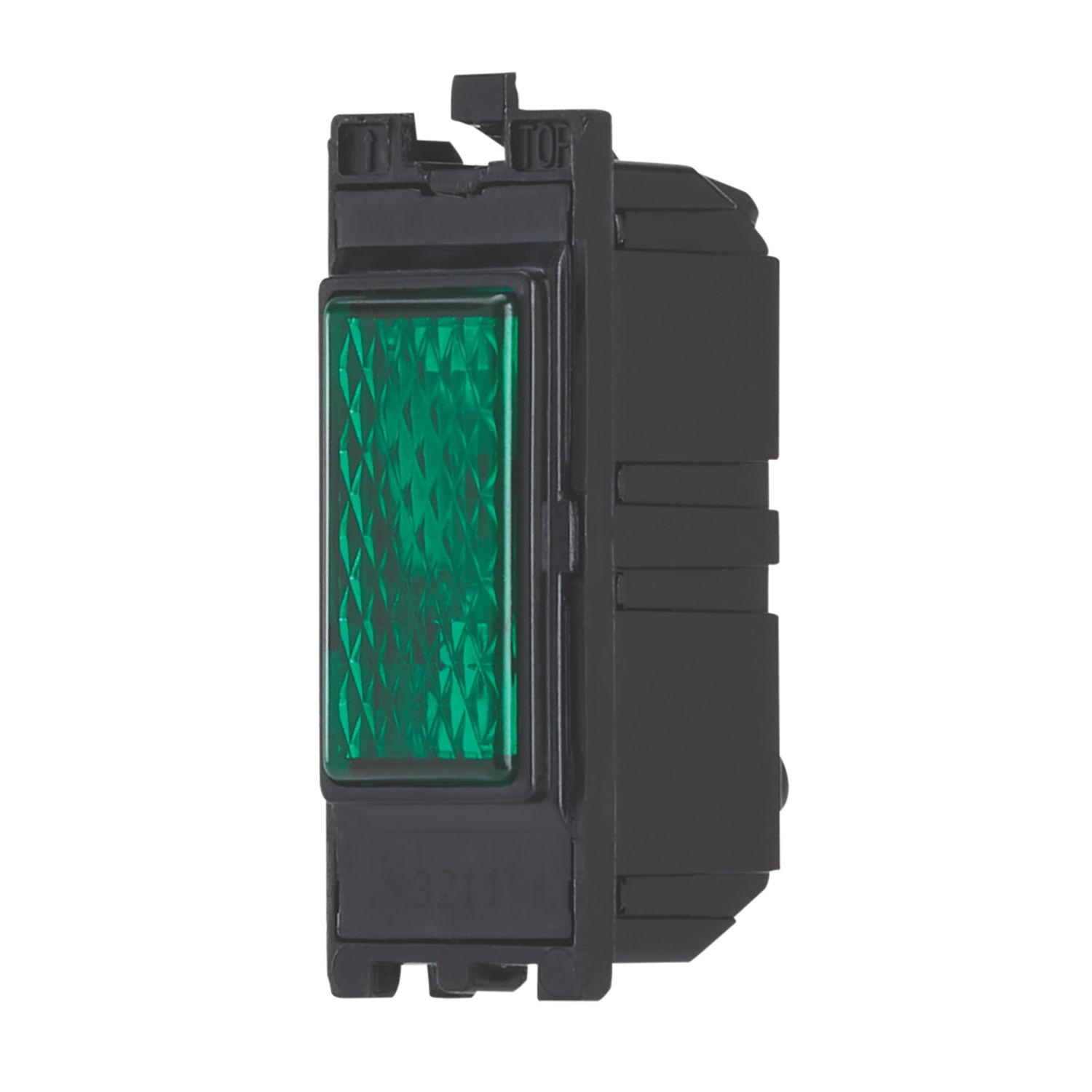 Contactum Green Neon Power Indicator with Black Inserts 230V (901RV)