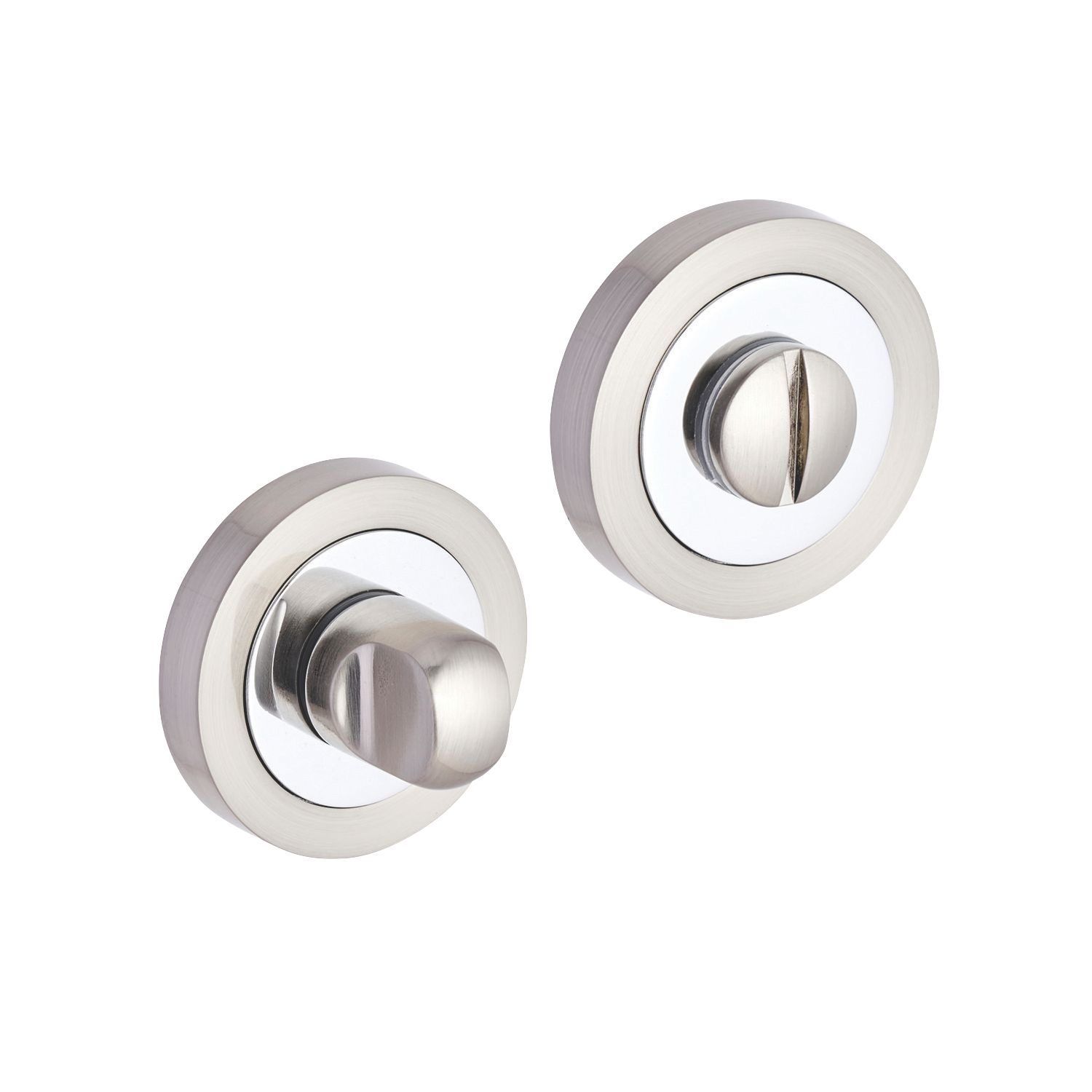 Smith & Locke Standard Thumbturn Set Chrome / Brushed Nickel 50mm (904HY)