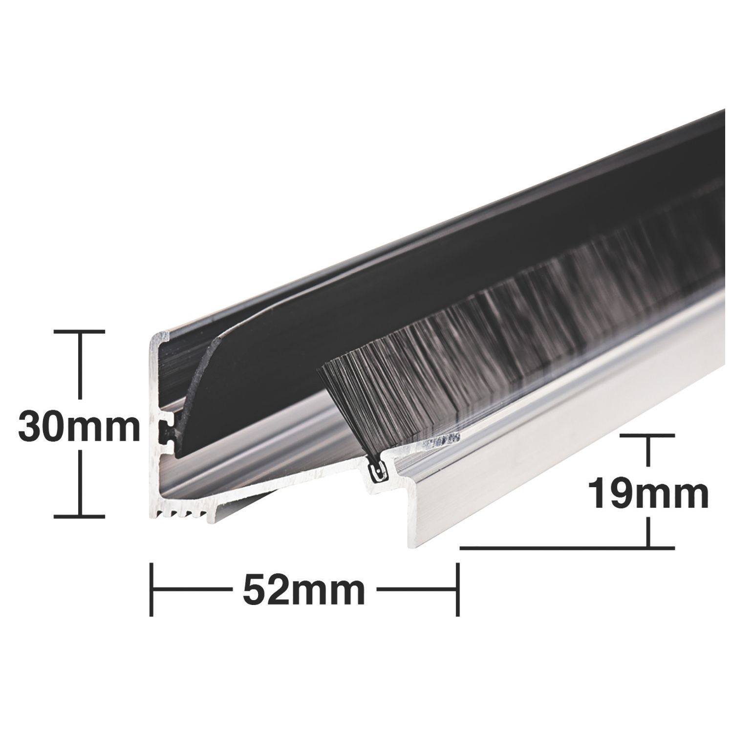 Stormguard Classic Threshold Draught & Rain Excluder Polished Aluminium 0.91m (90693)