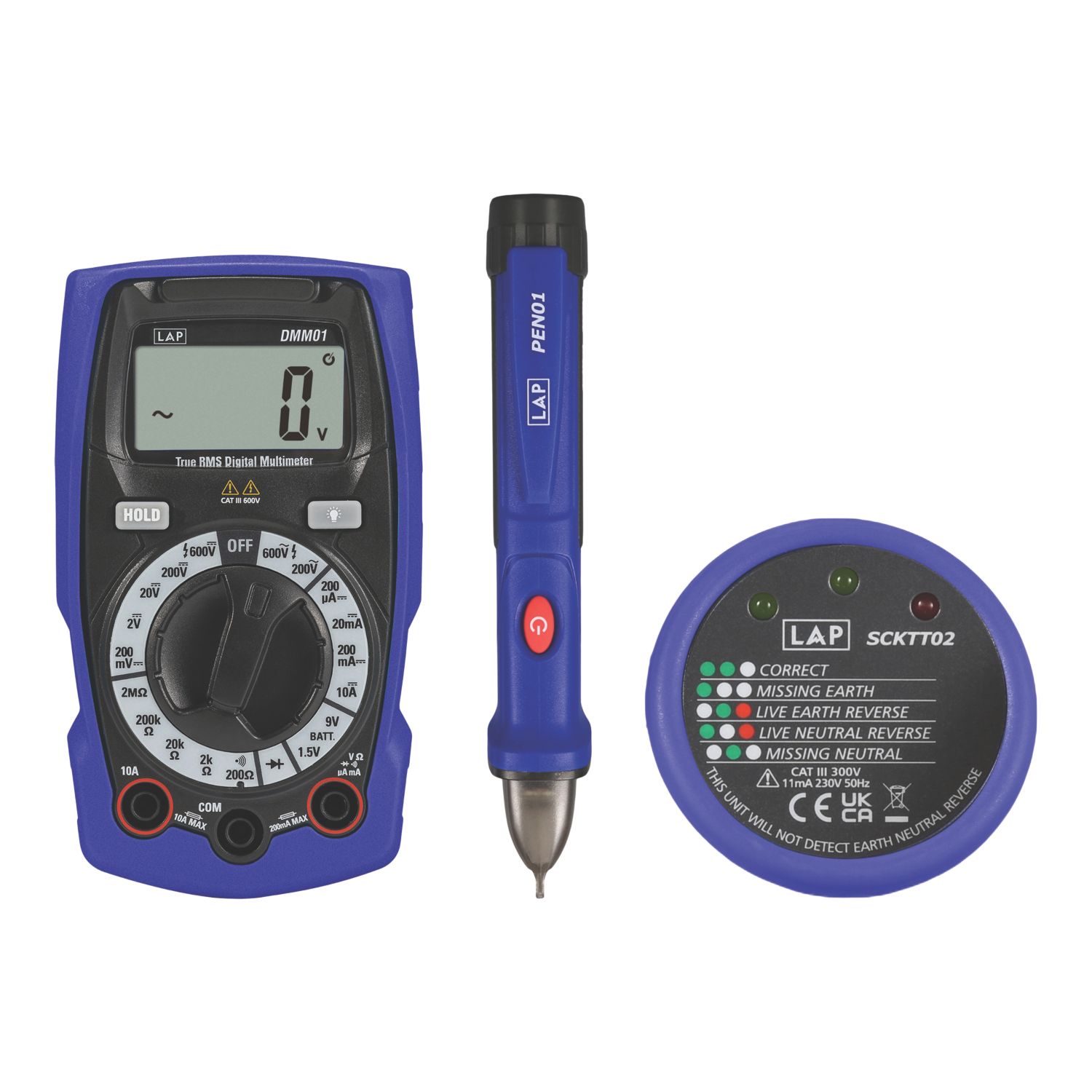 LAP DT-660 + AC-6F + DT-905A Electrical Tester Kit 3 Pieces (906YW)