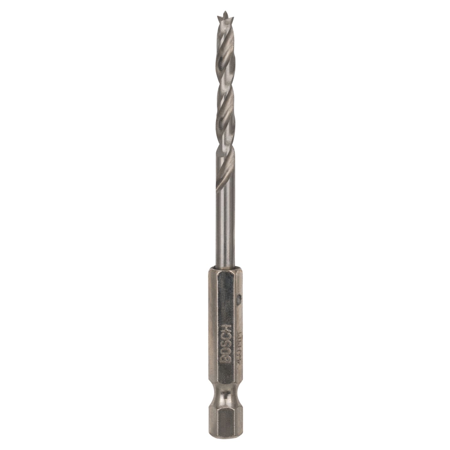 Bosch Hex Shank Double-Flute Brad Point Wood Drill Bit 4mm x 88mm (908FW)