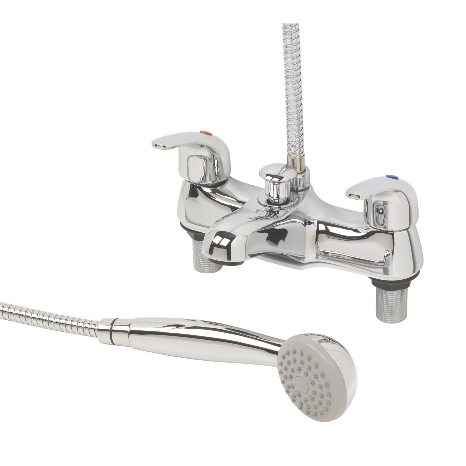Swirl Conventional Chrome 92mm Deck Mounted Dual Control Manual Shower Mixer Tap (91170)