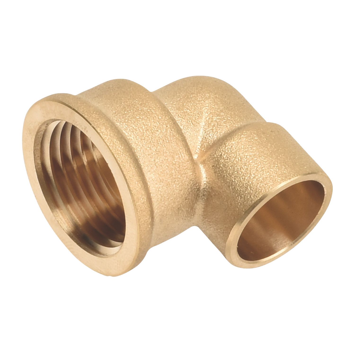 Flomasta Brass End Feed Adapting 90° Female Elbow 15mm x 1/2" (911KR)