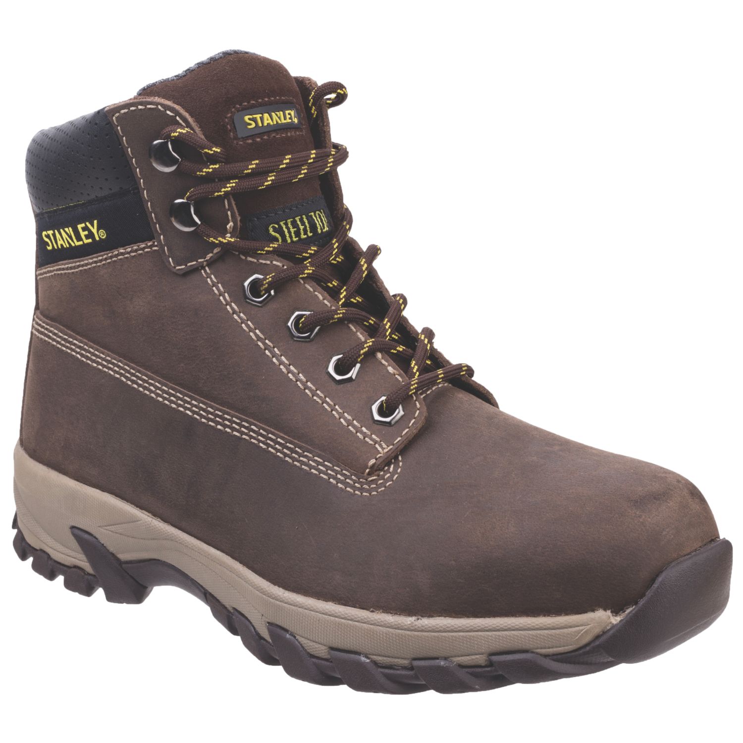 Stanley Tradesman Size 9 Brown Steel Toe Cap Safety Boots (914KV)