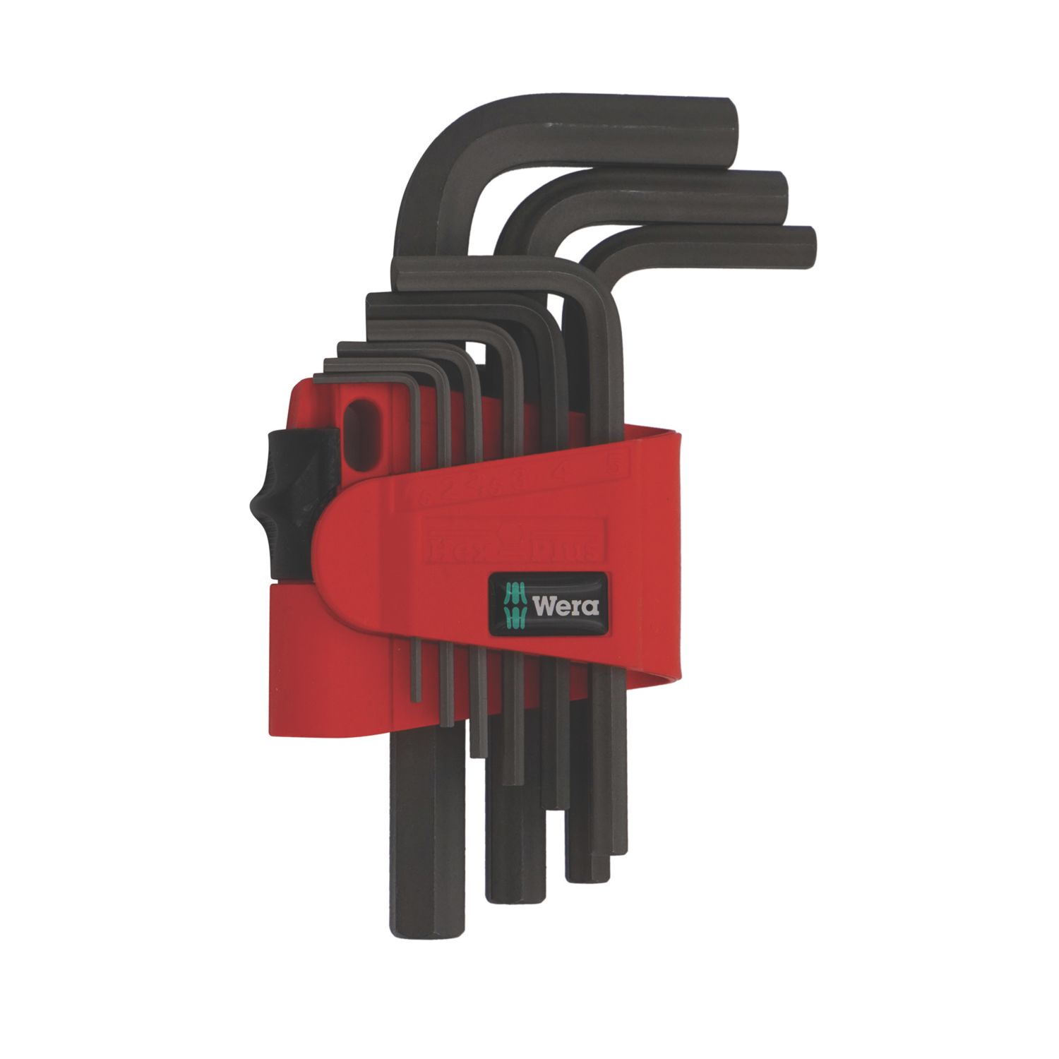 Wera 950/9 Blacklaser Metric Hex-Plus 7 L-Key Set 9 Pieces (915FU)