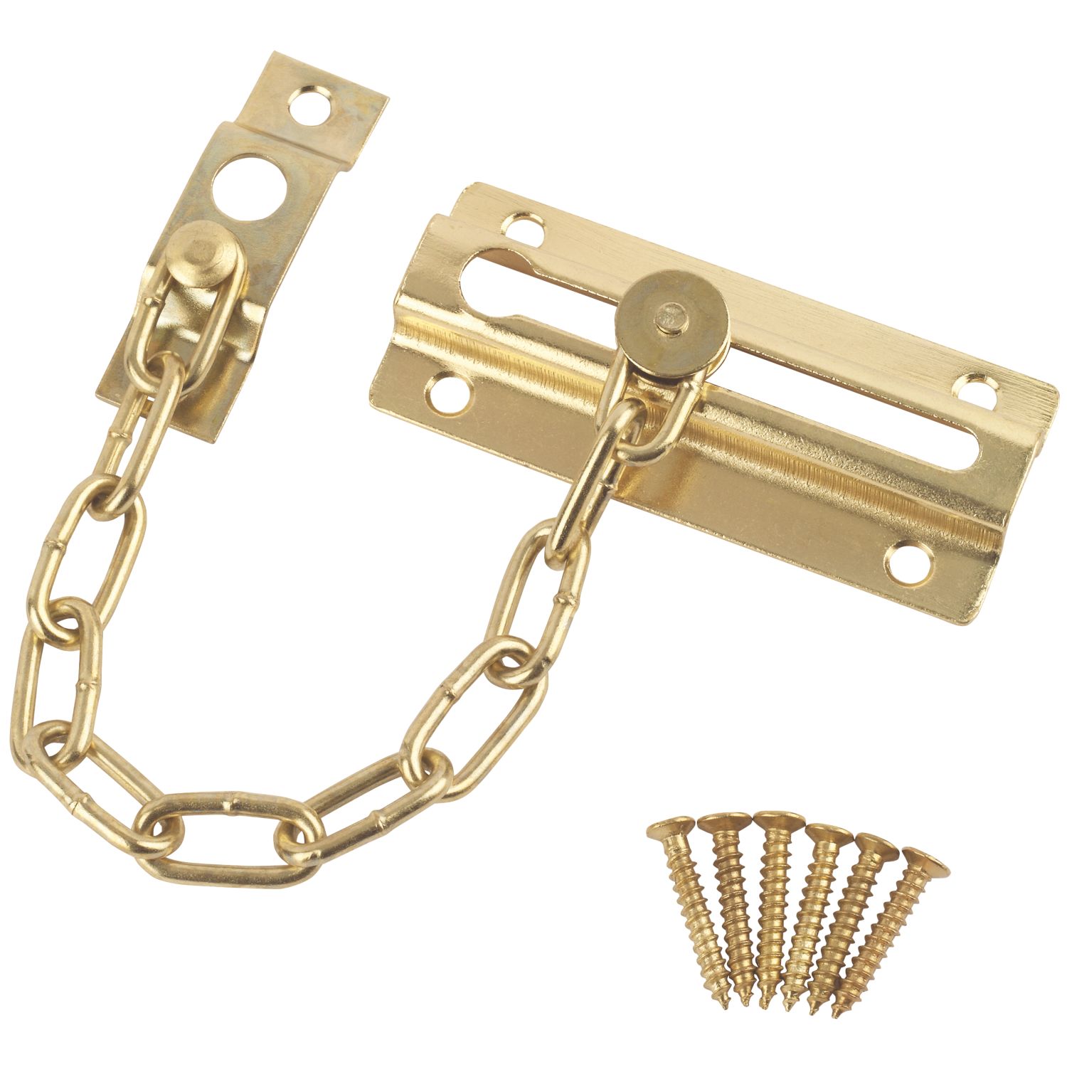 Smith & Locke Security Door Chain 86mm Polished Brass (9166X)