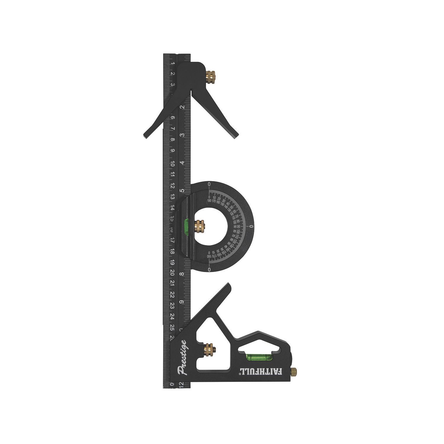Faithfull Combination Square with Protractor 12" (300mm) (917RK)