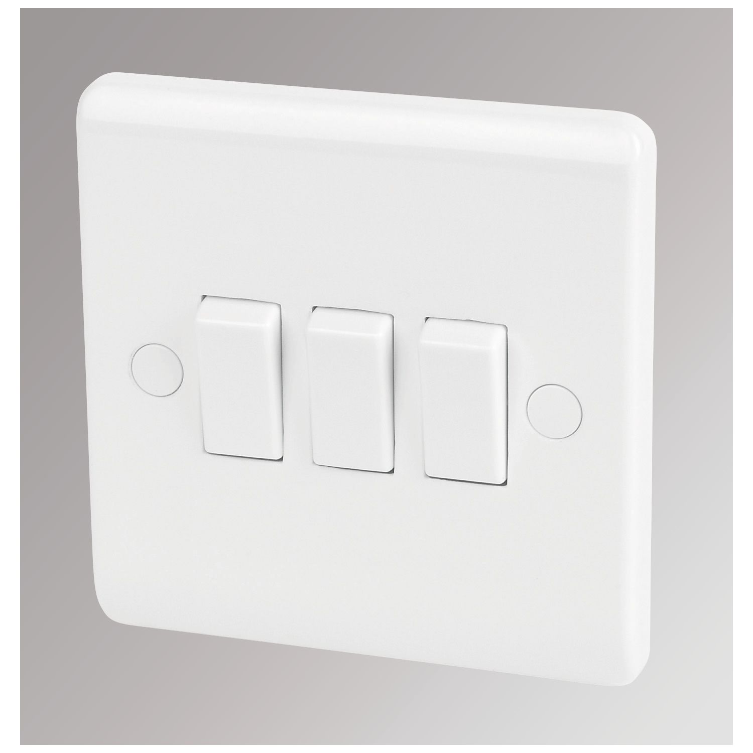LAP 10AX 3-Gang 2-Way Light Switch White (91873)
