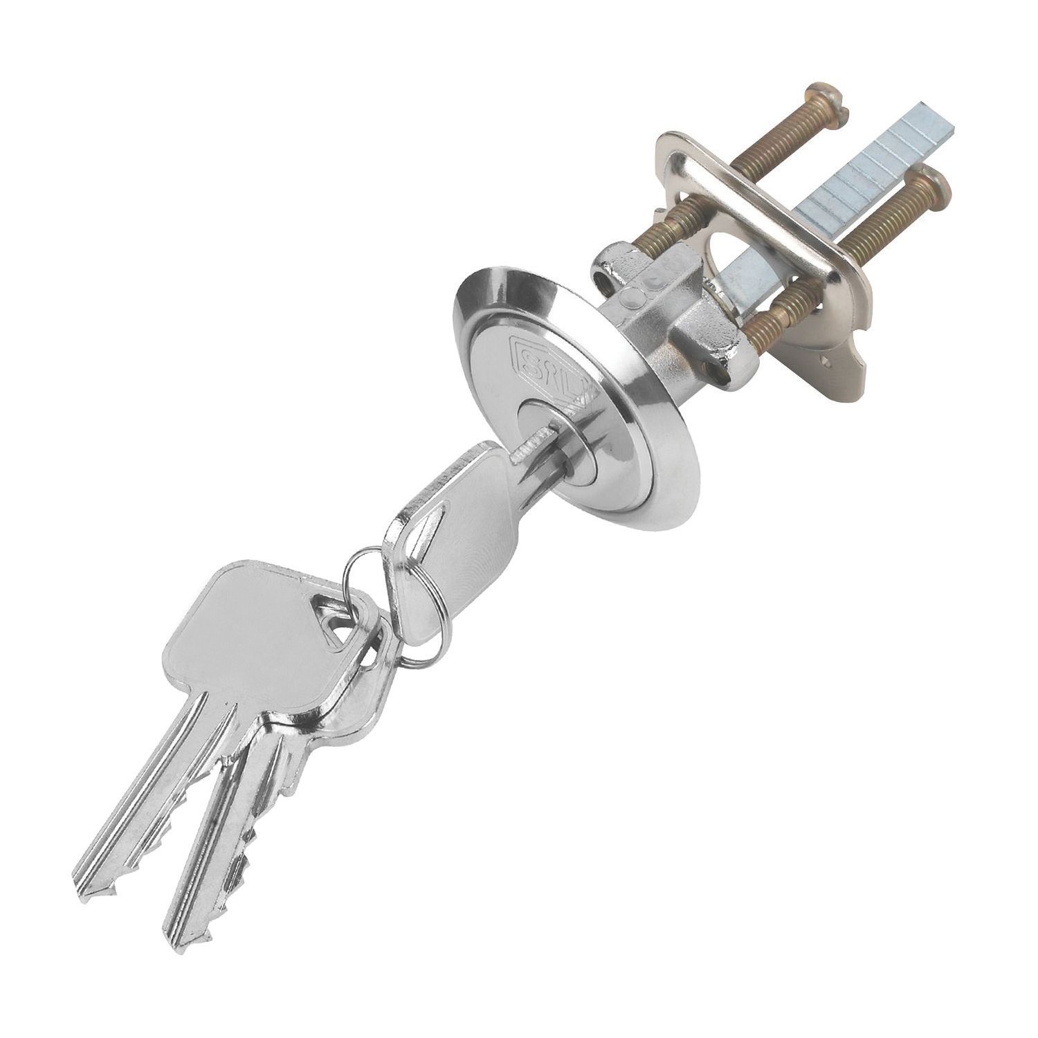 Smith & Locke Fire Rated Replacement Night Latch Rim Cylinder Polished Chrome 43mm (9187J)