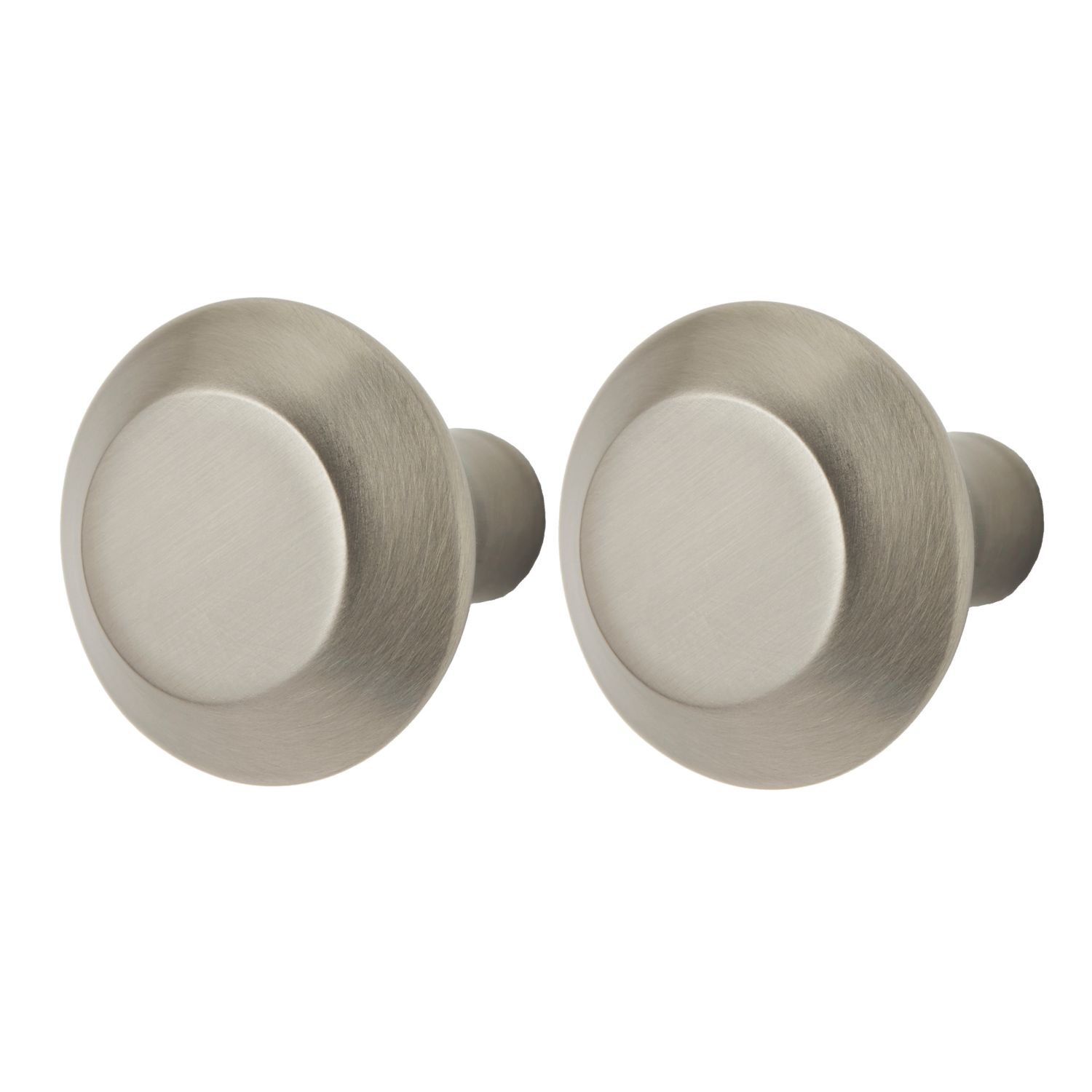 Essentials Nutmeg Prism Cabinet Knob Brushed Nickel 32mm 2 Pieces (922AA)