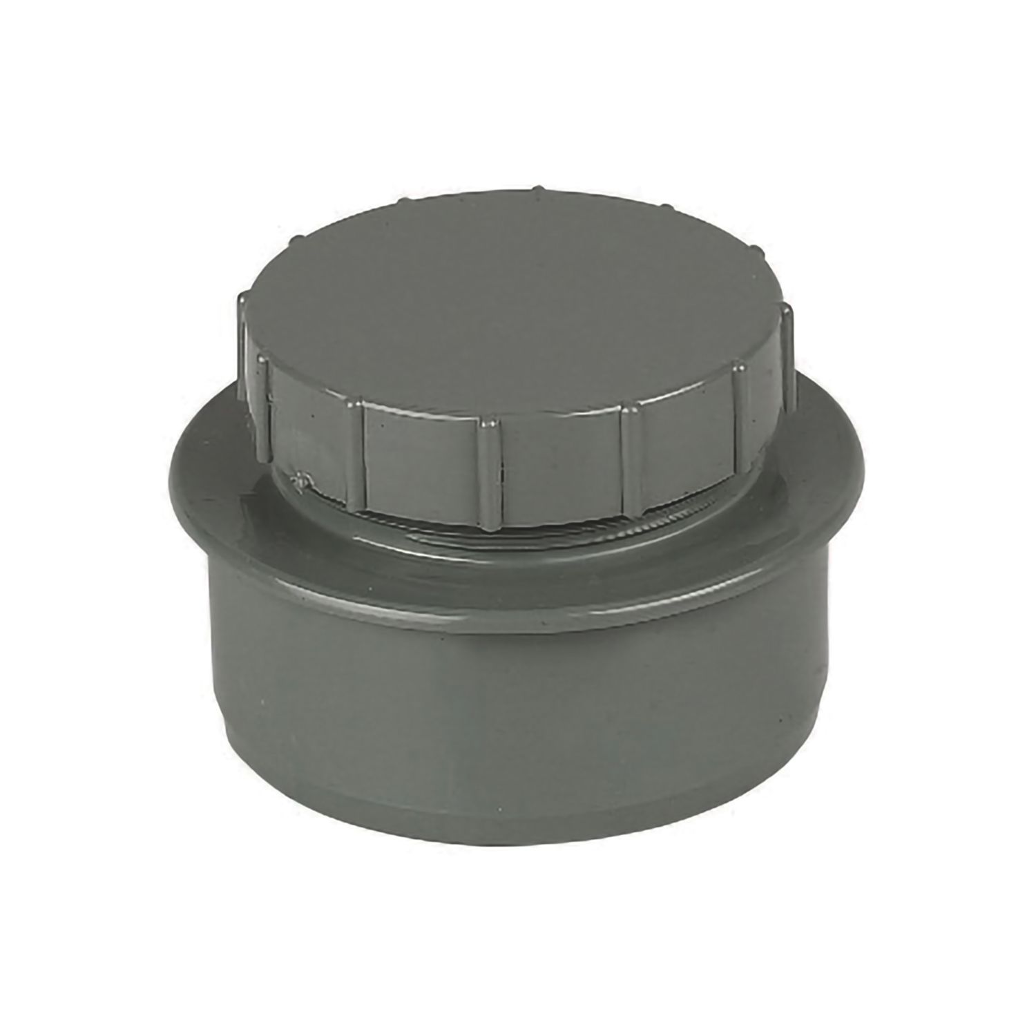 FloPlast Push-Fit Screwed Access Cap Anthracite Grey 110mm (924KJ)