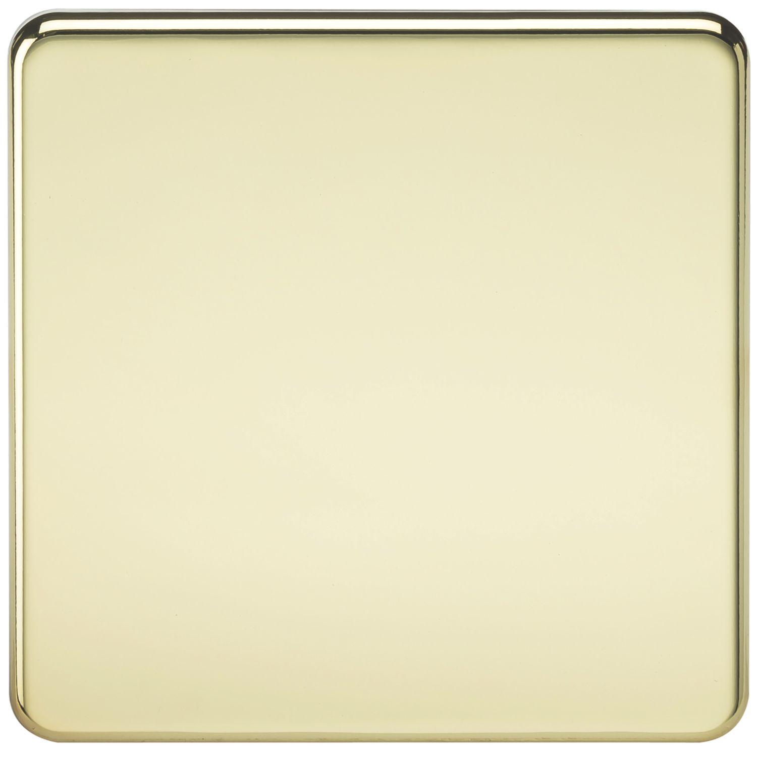 Knightsbridge 1-Gang Blanking Plate Polished Brass (925TY)