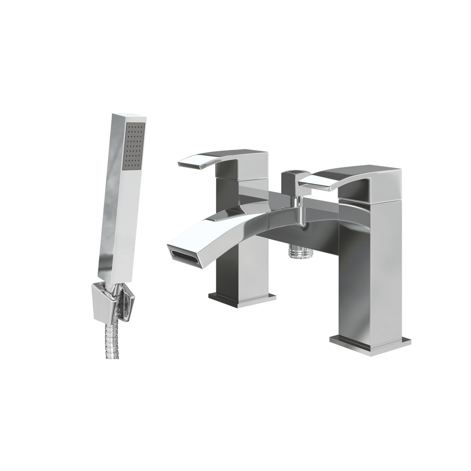 ETAL Kinlin Chrome 143mm Deck Mounted Dual Control Manual Shower Mixer Tap (925YU)