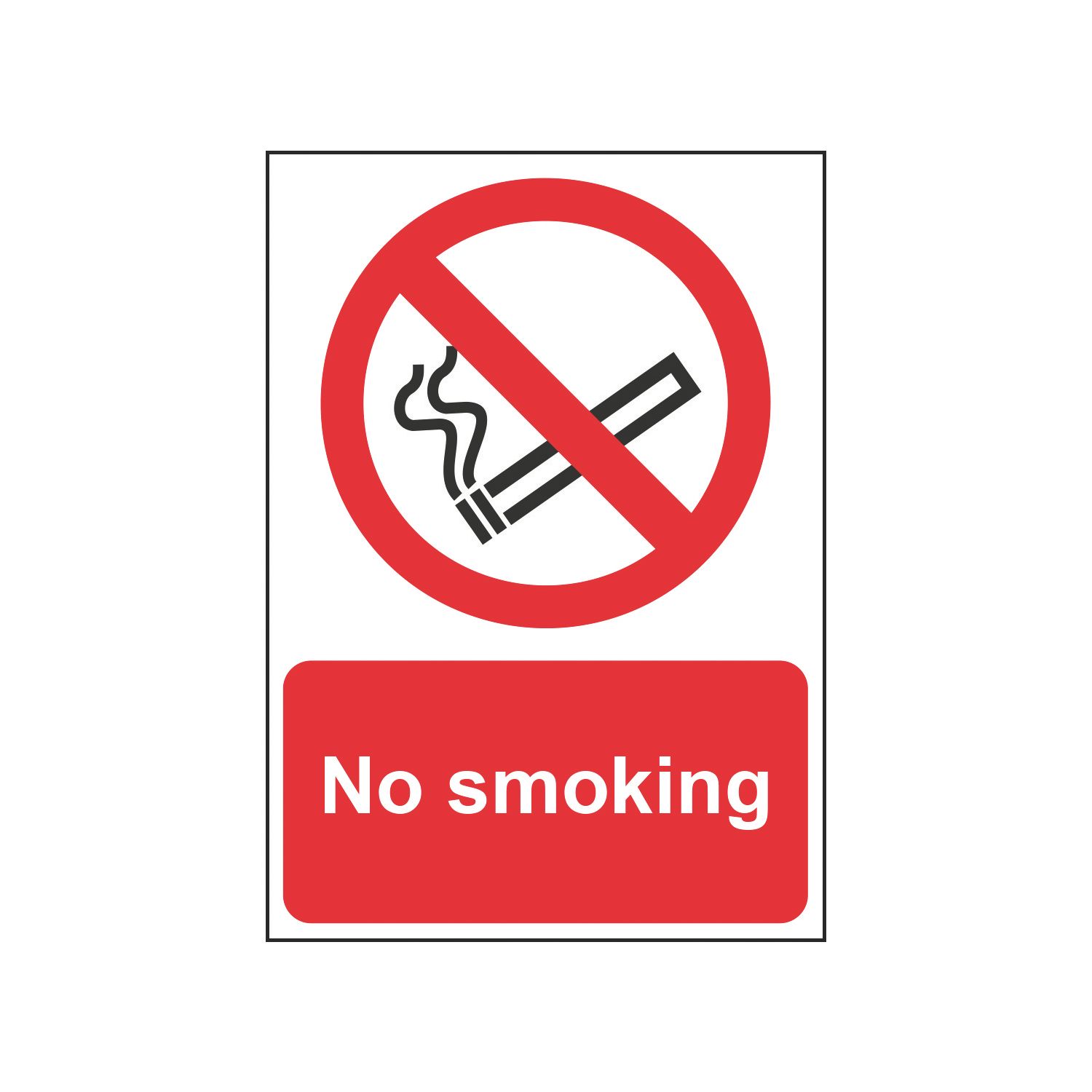 Essentials "No Smoking" Sign 210mm x 148mm (926HL)