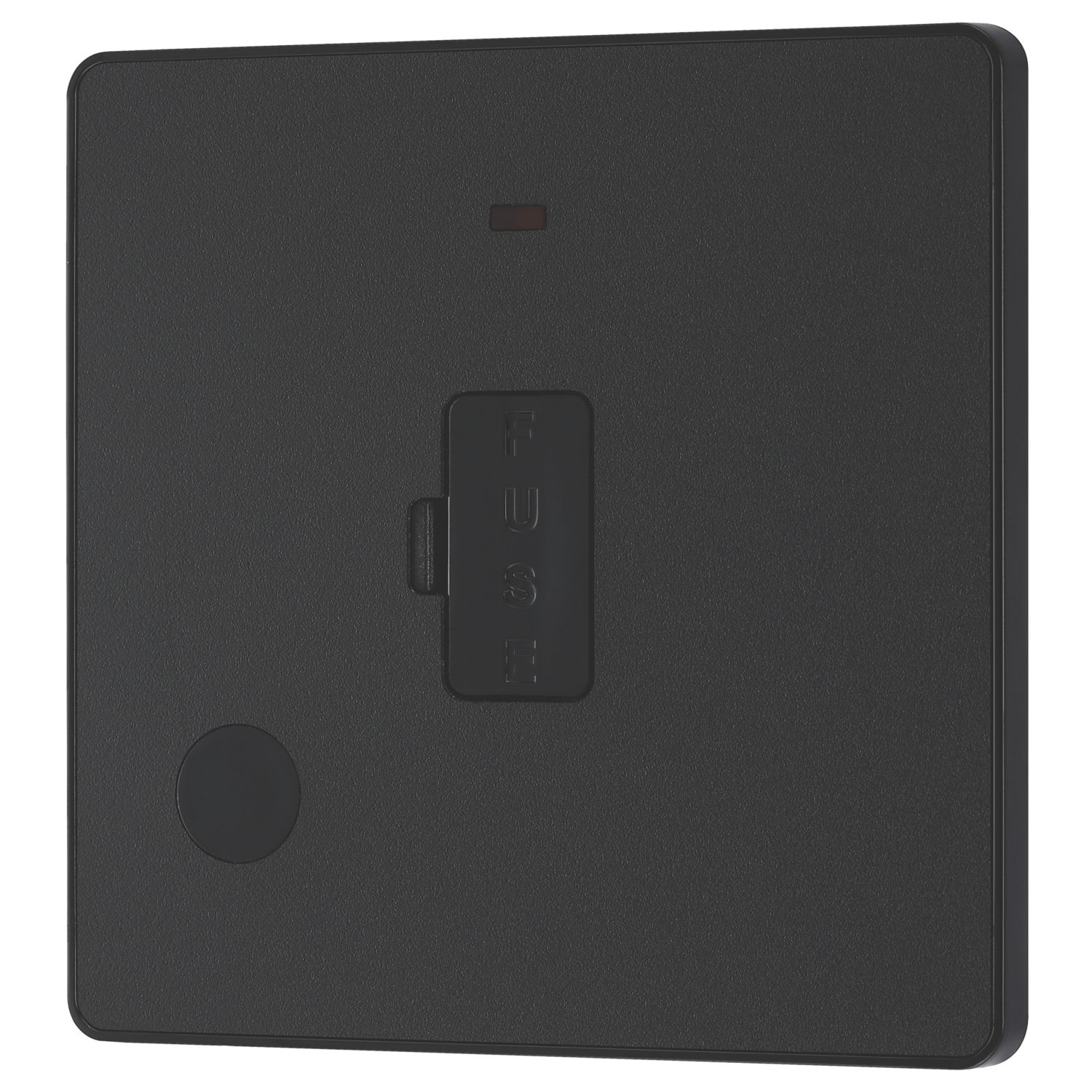 British General Evolve 13A Unswitched Fused Spur with LED Matt Black with Black Inserts (926PX)