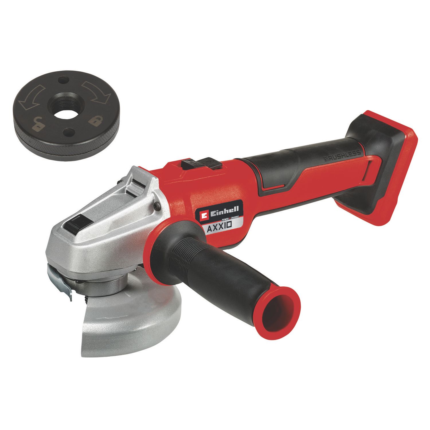Einhell Professional AXXIO 18/125 Q Solo 18V Li-Ion Power X-Change 5" Brushless Cordless Quick Release Angle Grinder - Bare (926XV)
