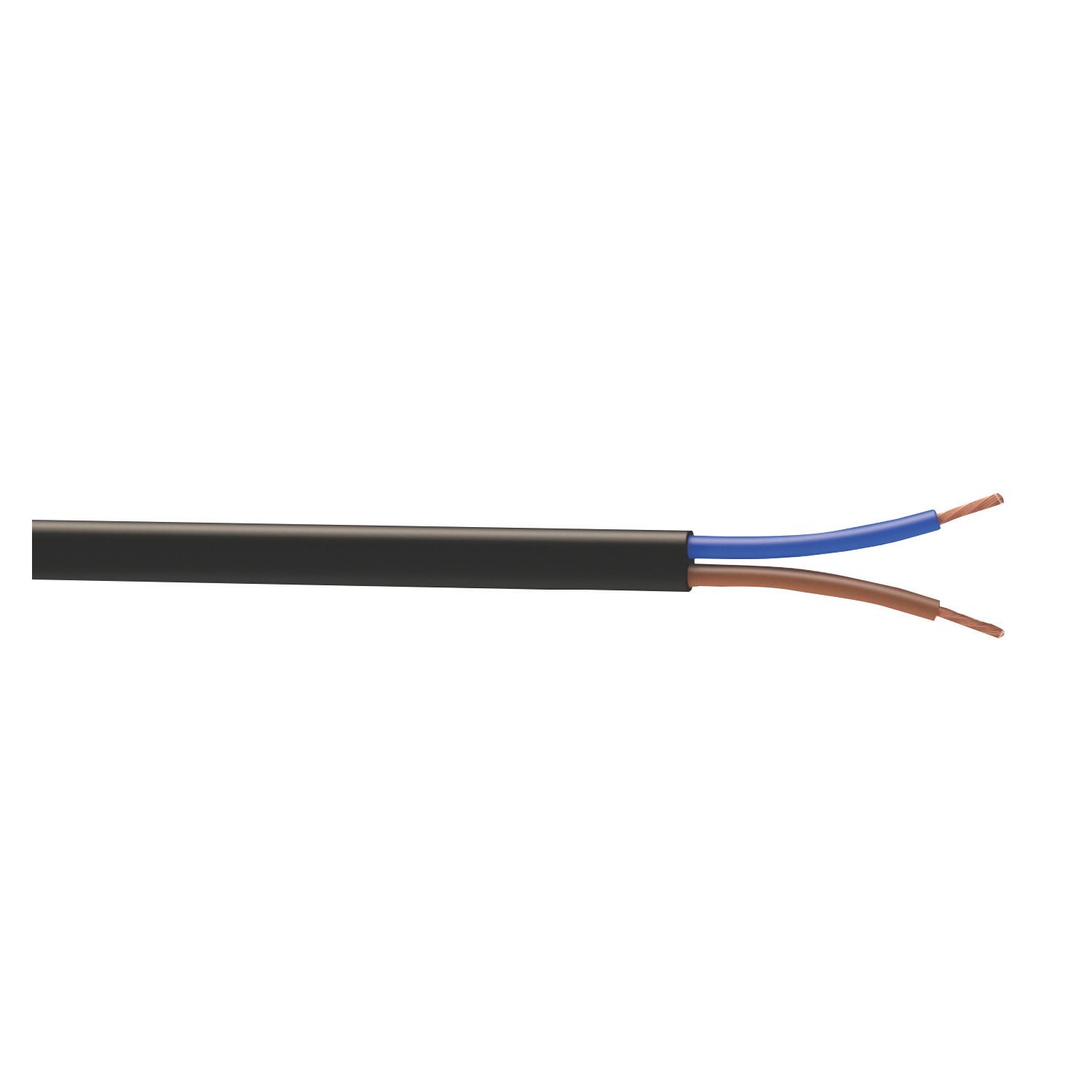 Time 2192Y Black 2-Core 0.75mm² Flexible Cable 50m Drum (927JX)