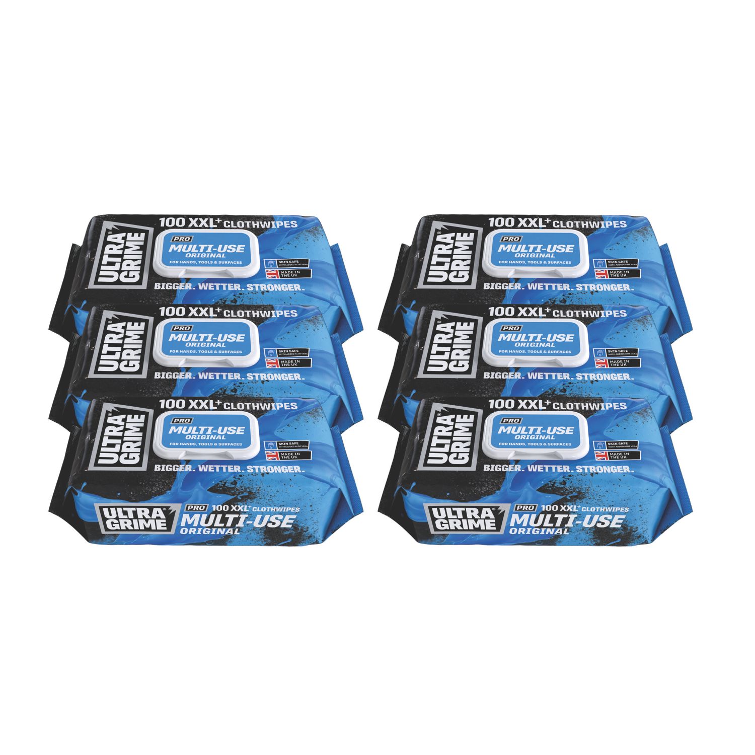 Ultragrime Pro Multi-Use XXL Cleaning Wipes 6 Pack (928AK)