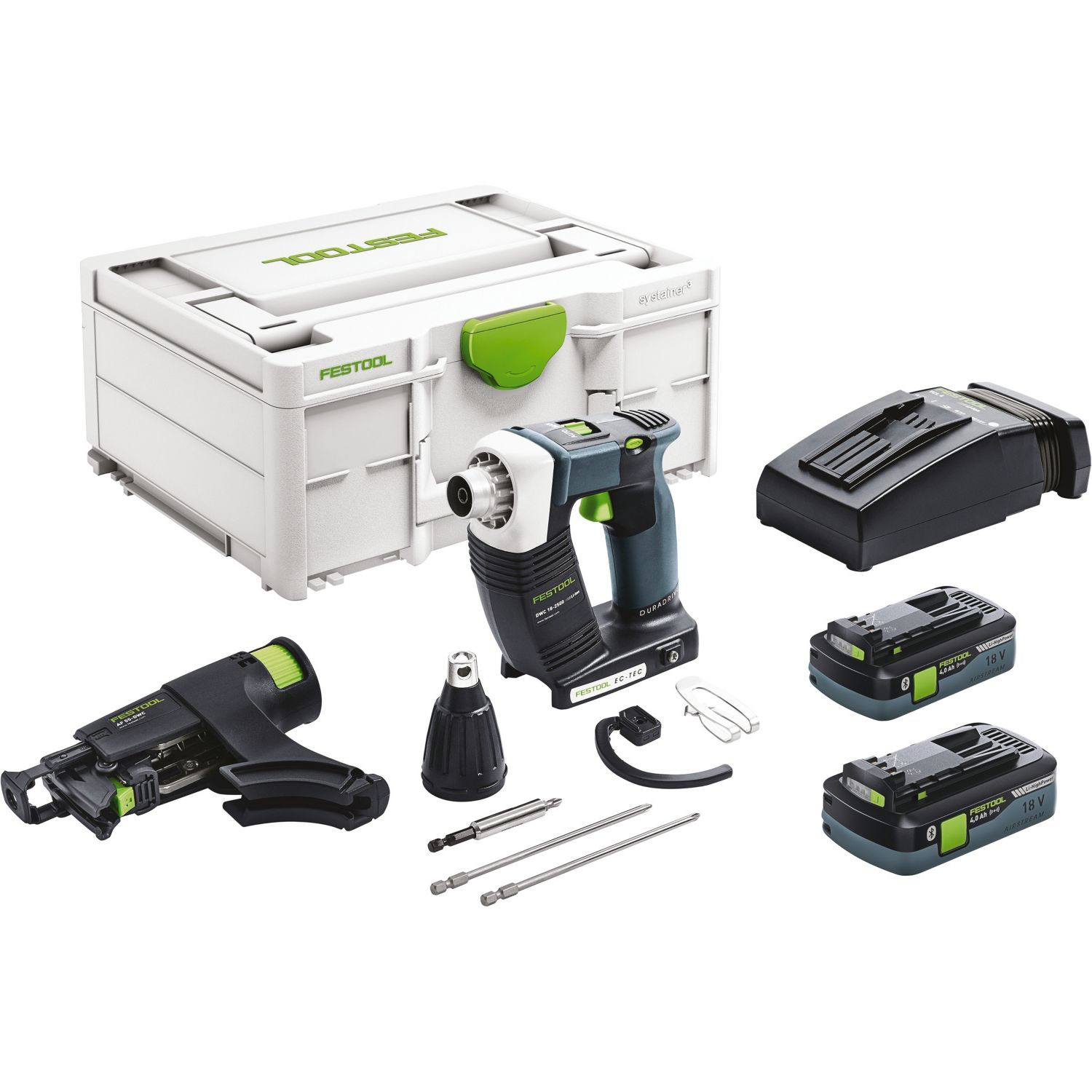 Festool DWC 18-2500 HPC 4.0 I-Plus 18V 2 x 4.0Ah Li-Ion Airstream Brushless Cordless Screwdriver (928PF)