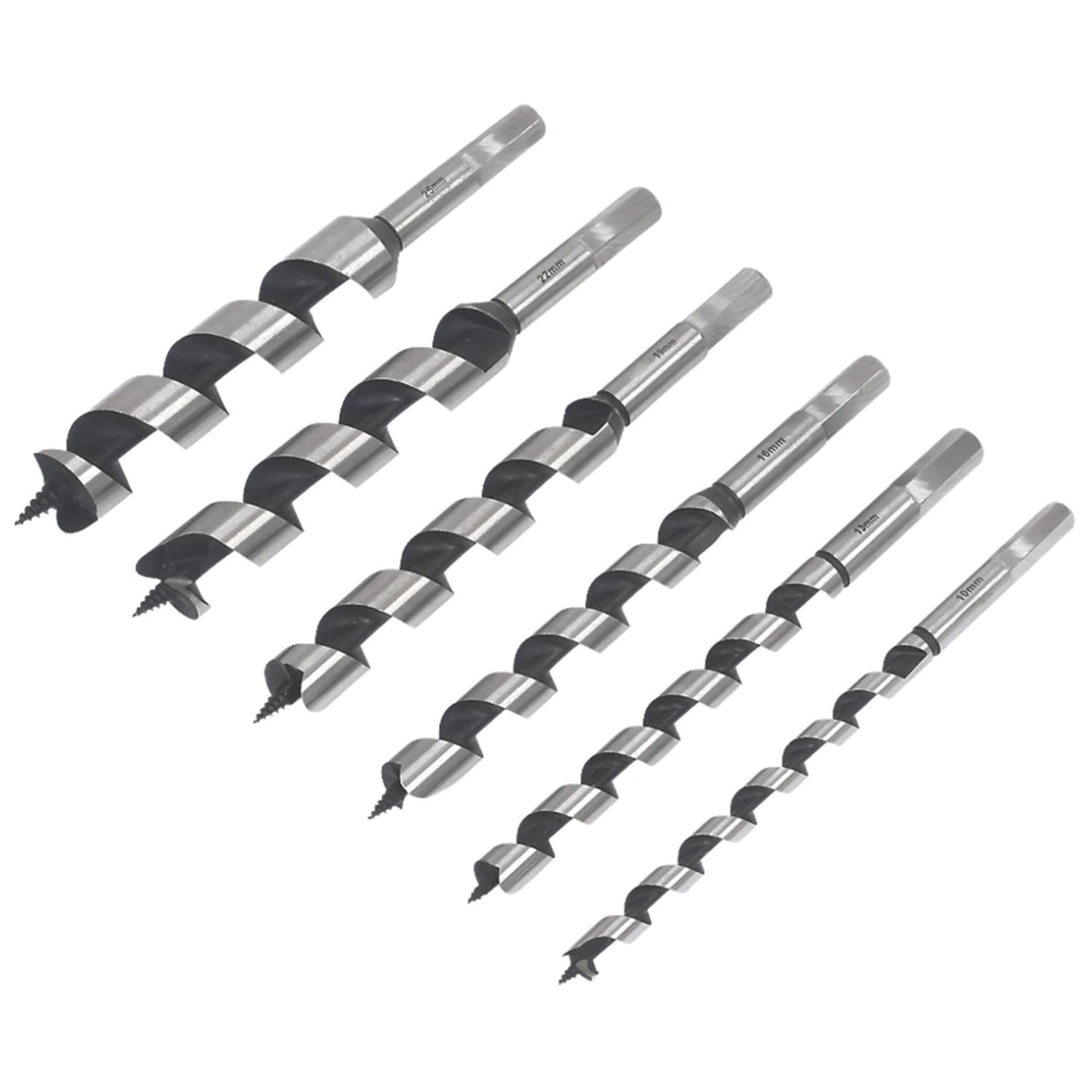 Erbauer Hex Shank Auger Wood Drill Bit Set 6 Pcs (9296V)