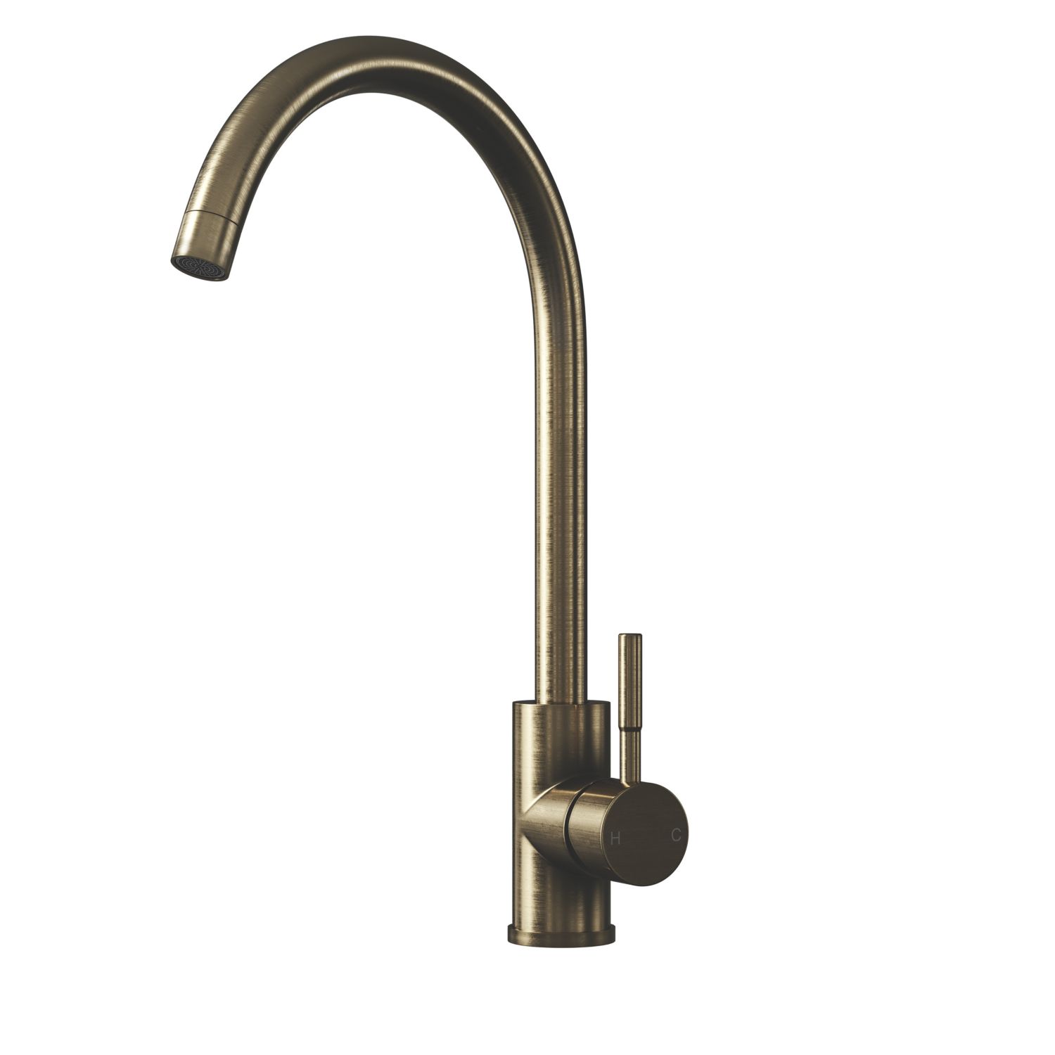 ETAL Vito Swan Neck Single Lever Mono Mixer KitchenTap Antique Brass (929VN)