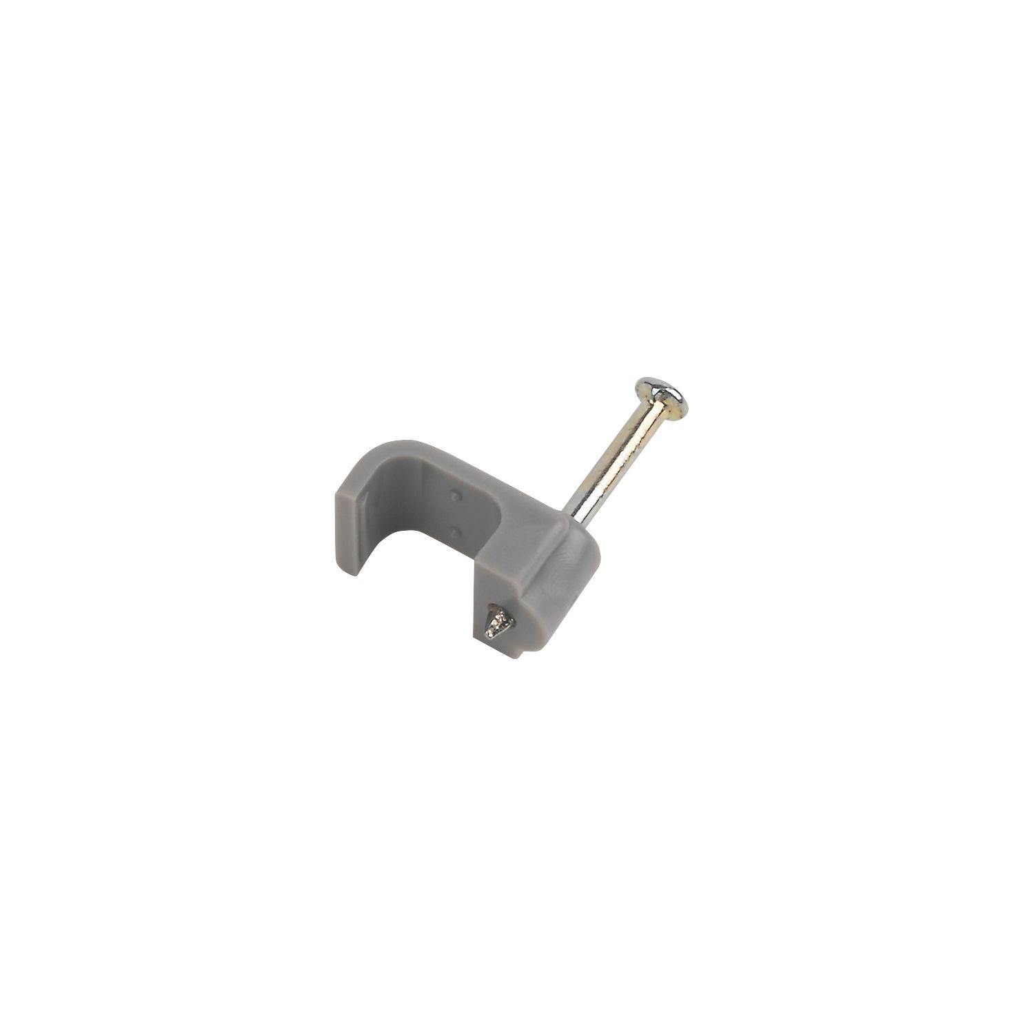 LAP Grey Flat Single Cable Clips 2.5mm 100 Pack (9302F)