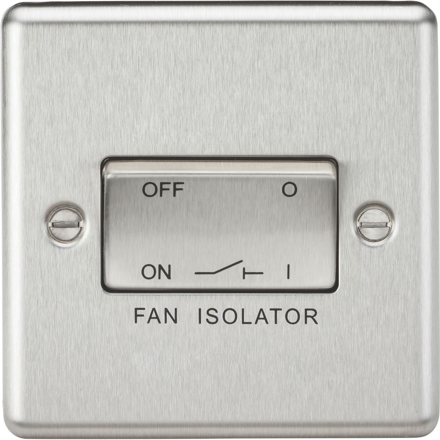 Knightsbridge 10AX 1-Gang TP Fan Isolator Switch Brushed Chrome (930TY)