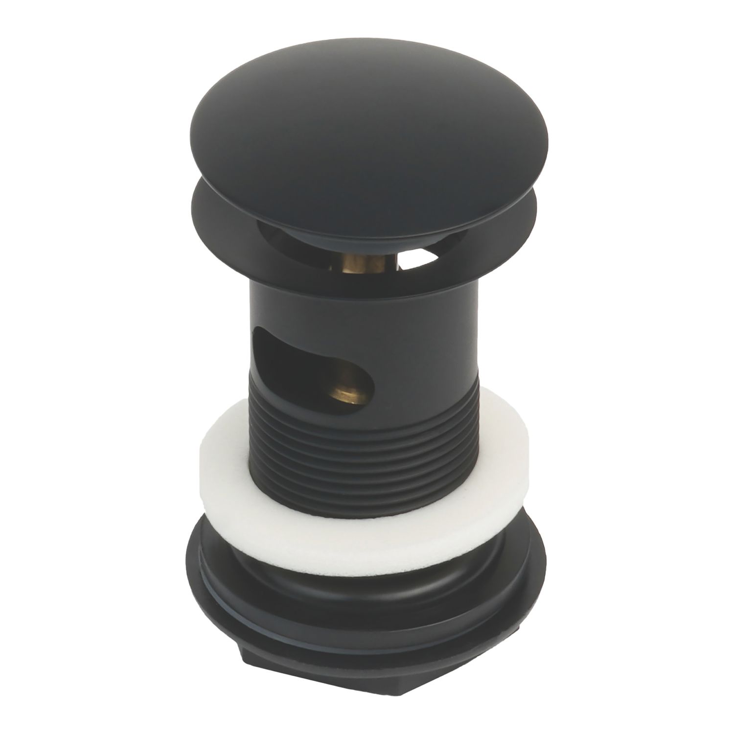 Flomasta Slotted Pop Up Basin Waste Matt Black 66mm (931YX)