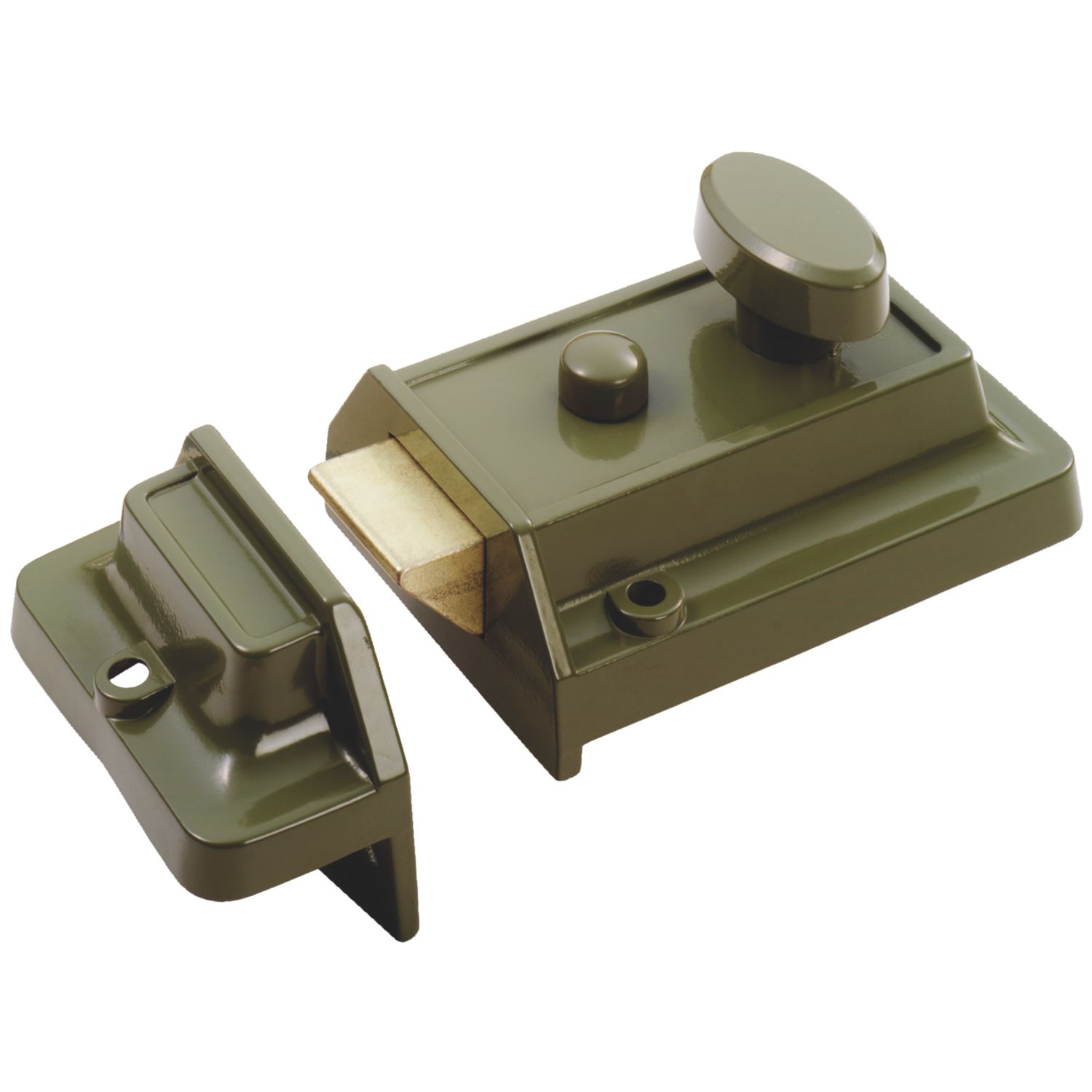 Smith & Locke Traditional Rim Cylinder Night Latch Green 60mm Backset (9328G)