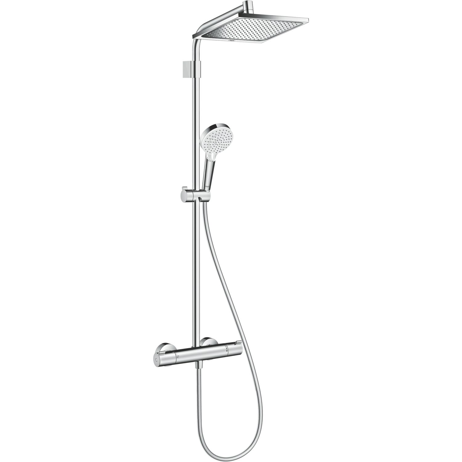 Hansgrohe Crometta E HP Rear-Fed Exposed Chrome Thermostatic Mixer Shower (932JX)