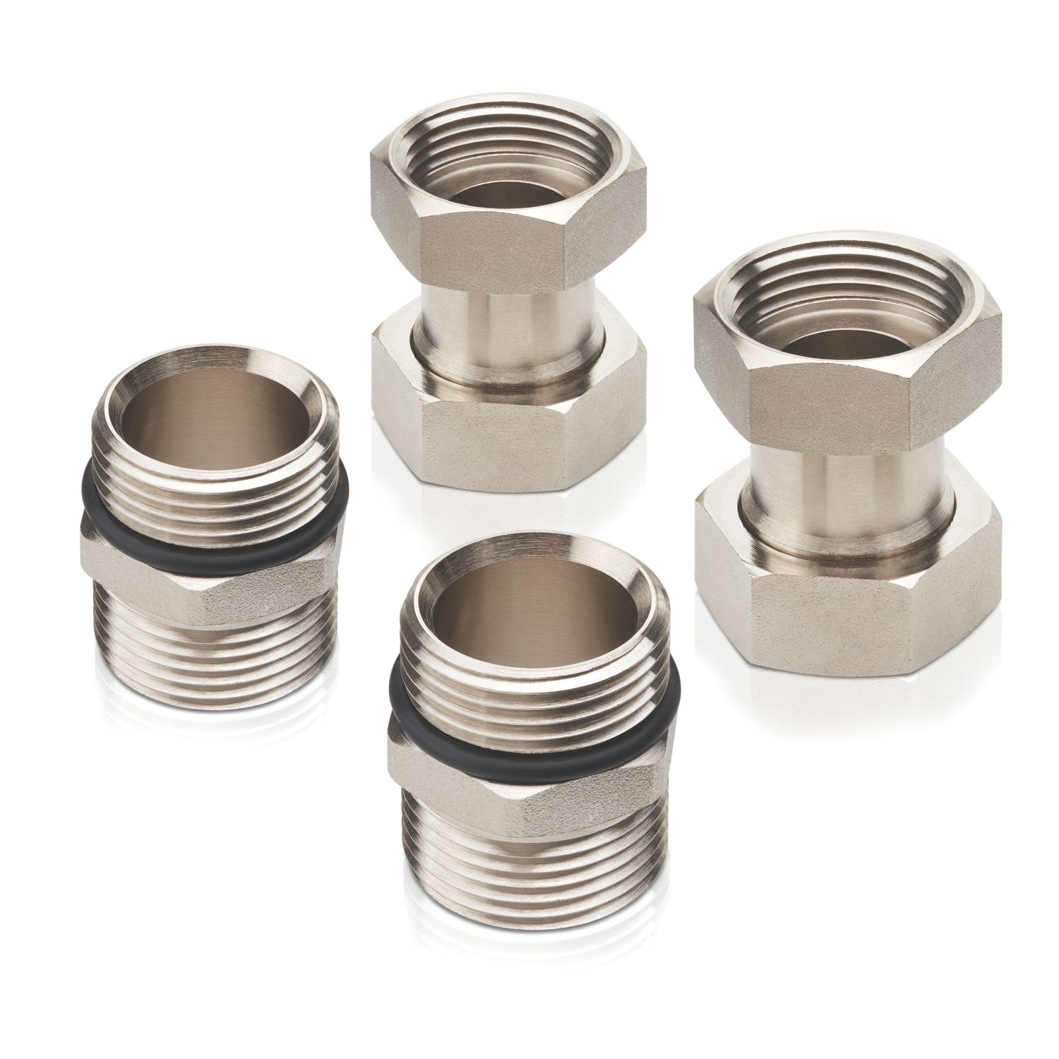 JG Underfloor 2 Port Manifold Extension Kit Brushed Steel (934TY)