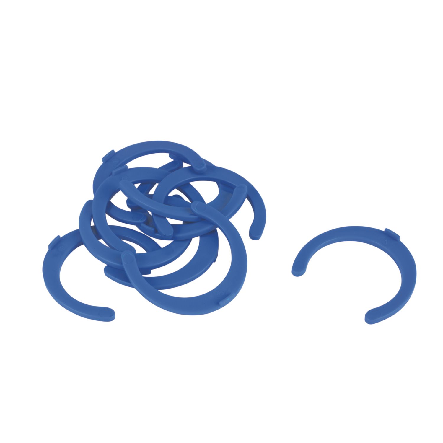 FloPlast FloFit+ Plastic Collet Clips Blue 28mm 10 Pack (937RF)