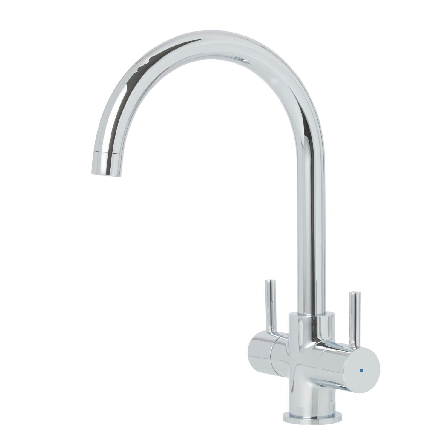 Trebbia Dual-Lever Mono Mixer Kitchen Tap Chrome (9385T)