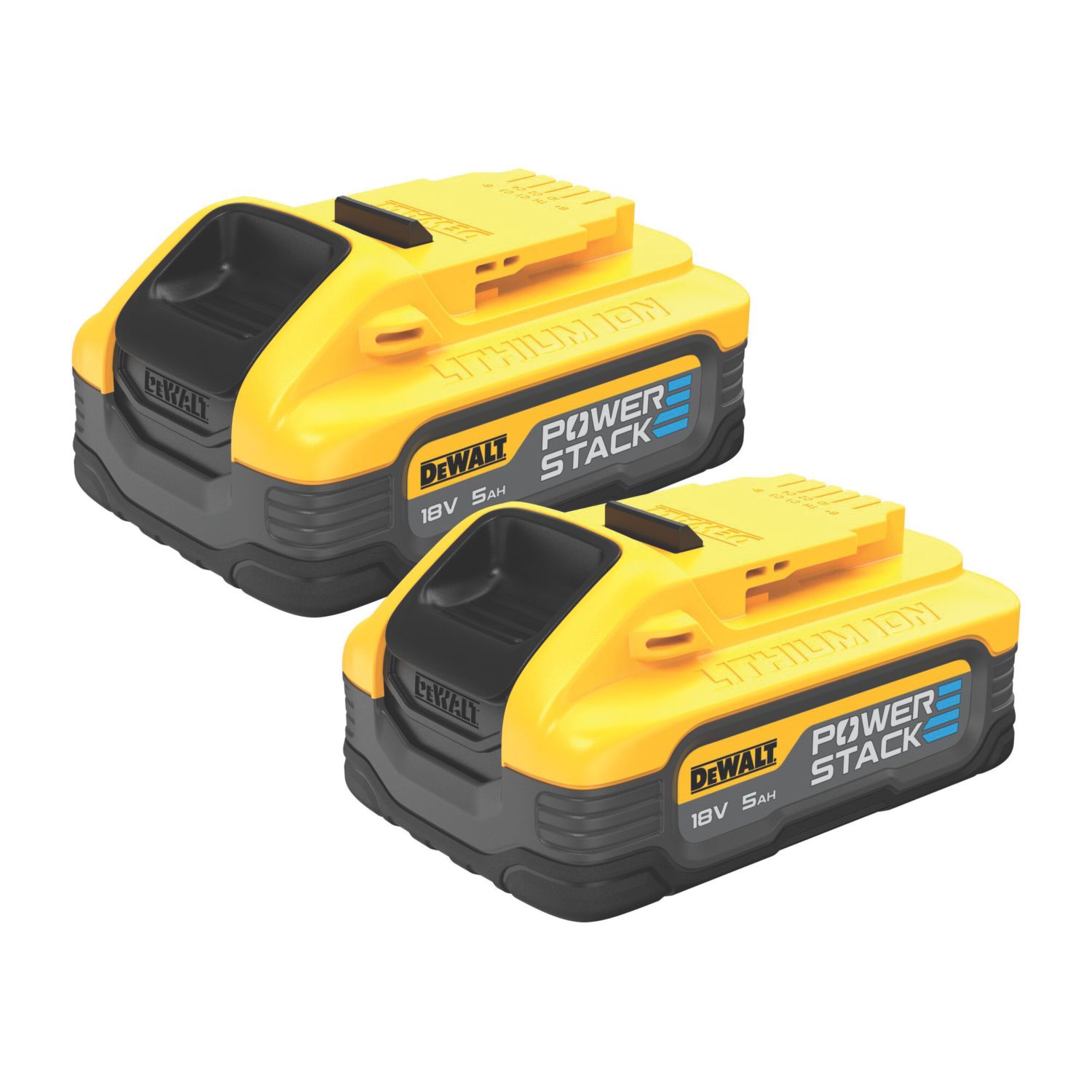 DEWALT DCBP518H2-XJ 18V 5.0Ah Li-Ion PowerStack Battery Kit 2 Pack (938FU)