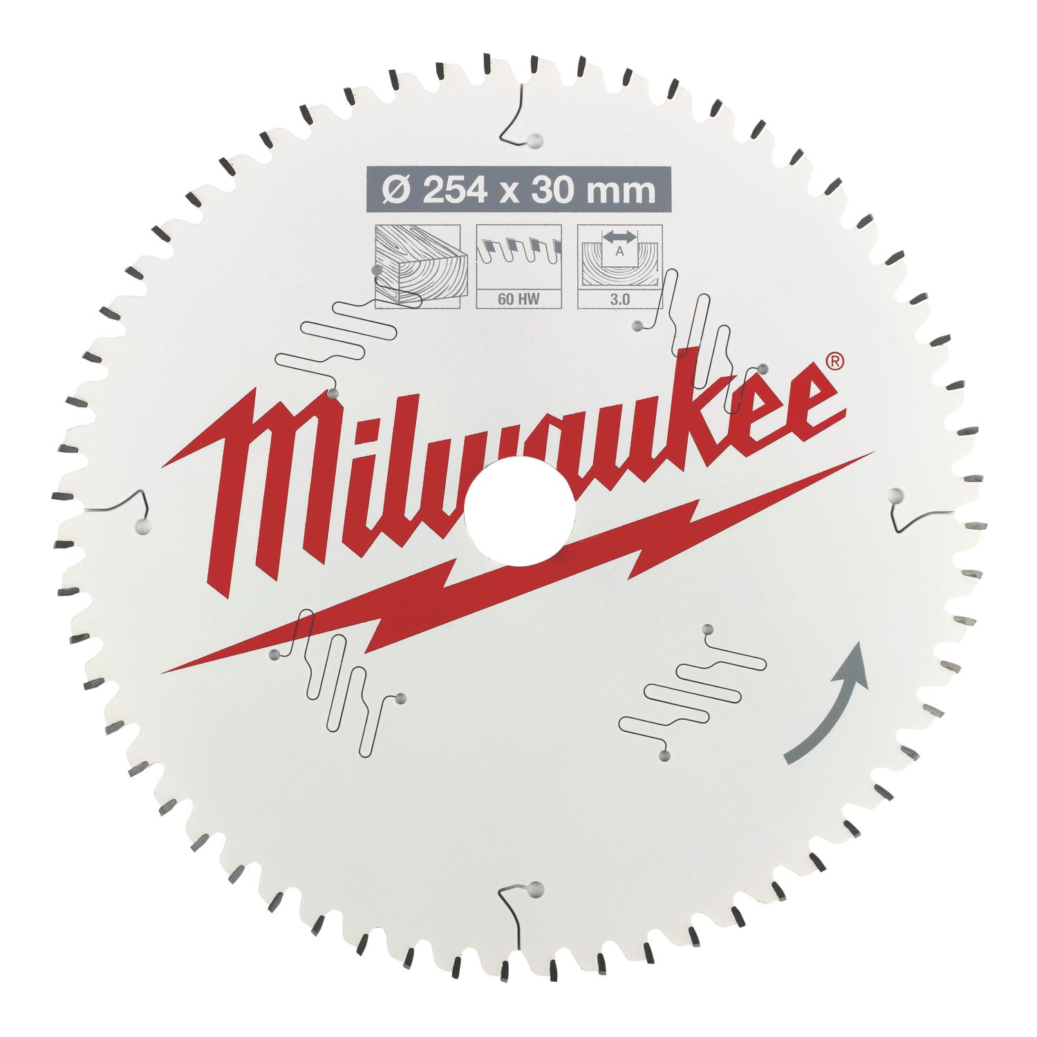 Milwaukee Wood Circular Saw Blades 254mm x 30mm 60/80T 2 Pieces (938GE)
