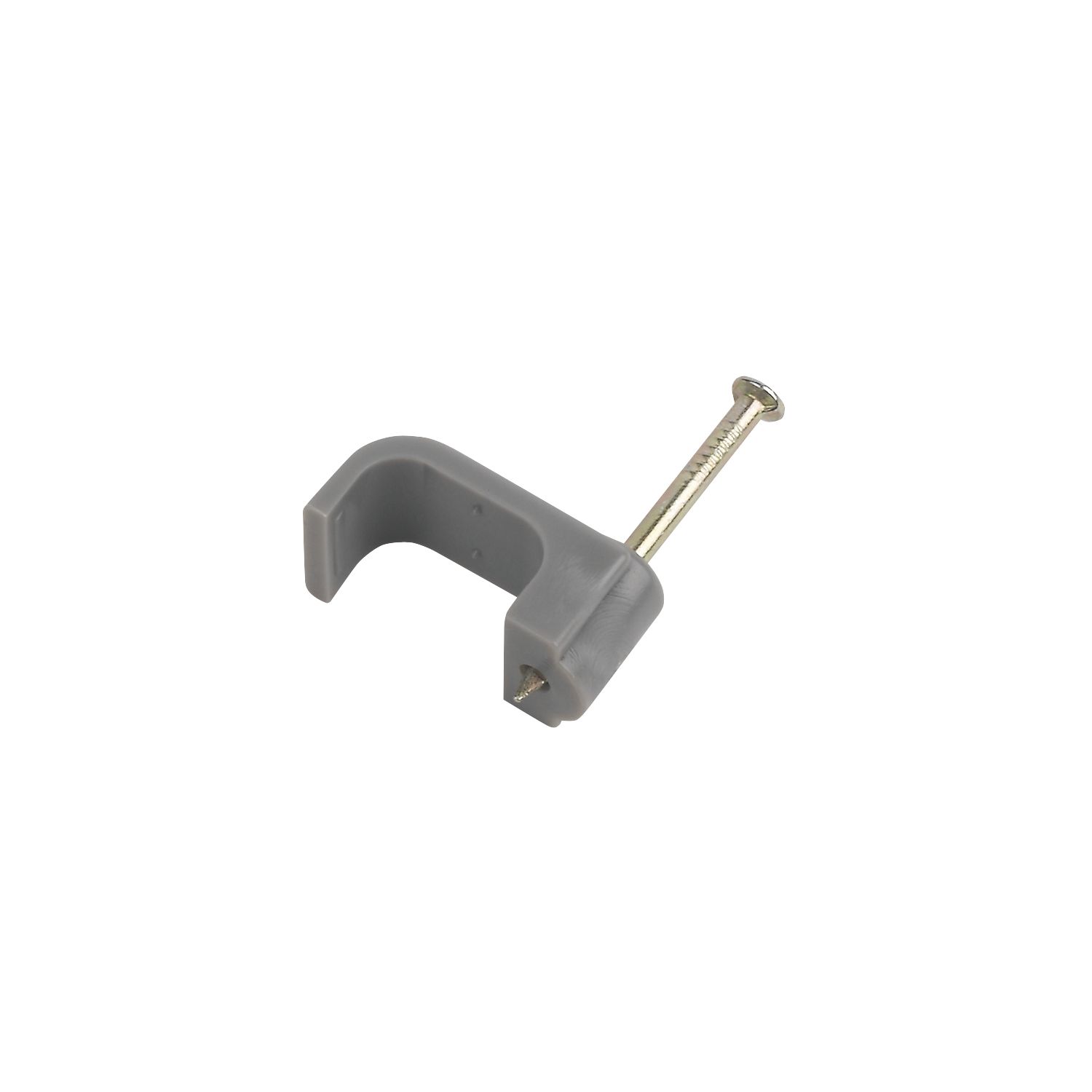 LAP Grey Flat Single Cable Clips 6mm 100 Pack (9411F)