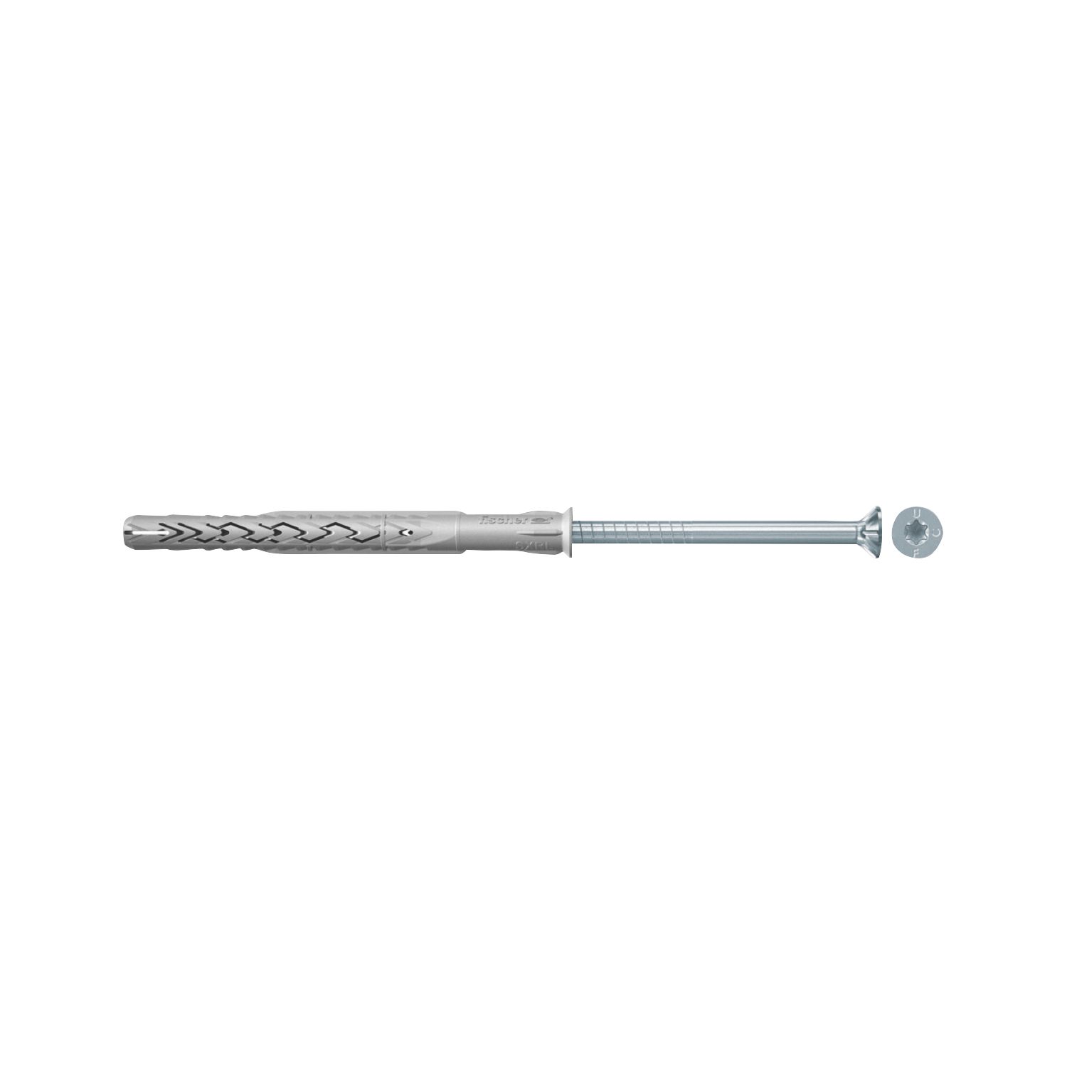 Fischer SXR-L T TX Nylon Frame Fixings with Zinc-Plated Countersunk Screw 10mm x 80mm 50 Pack (943JY)