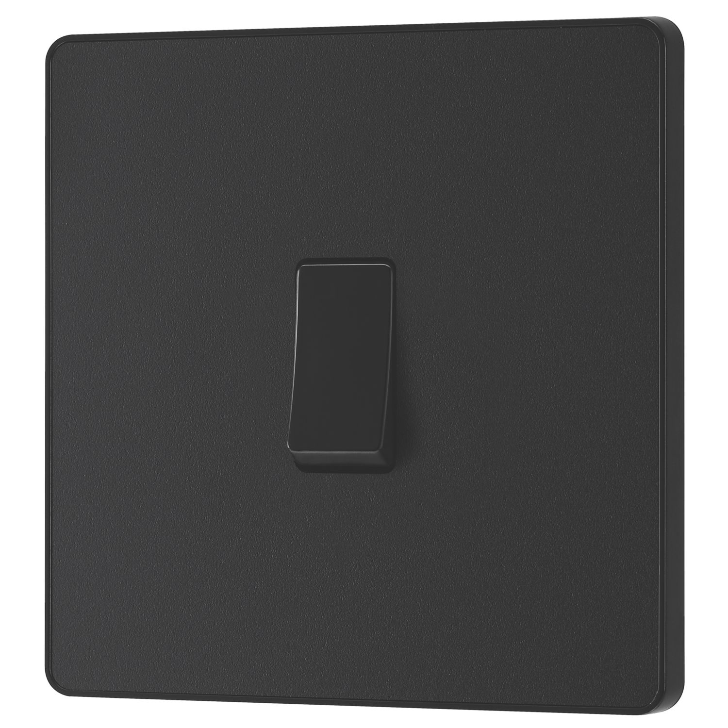 British General Evolve 20 A 16AX 1-Gang 2-Way Light Switch Matt Black with Black Inserts (943PY)
