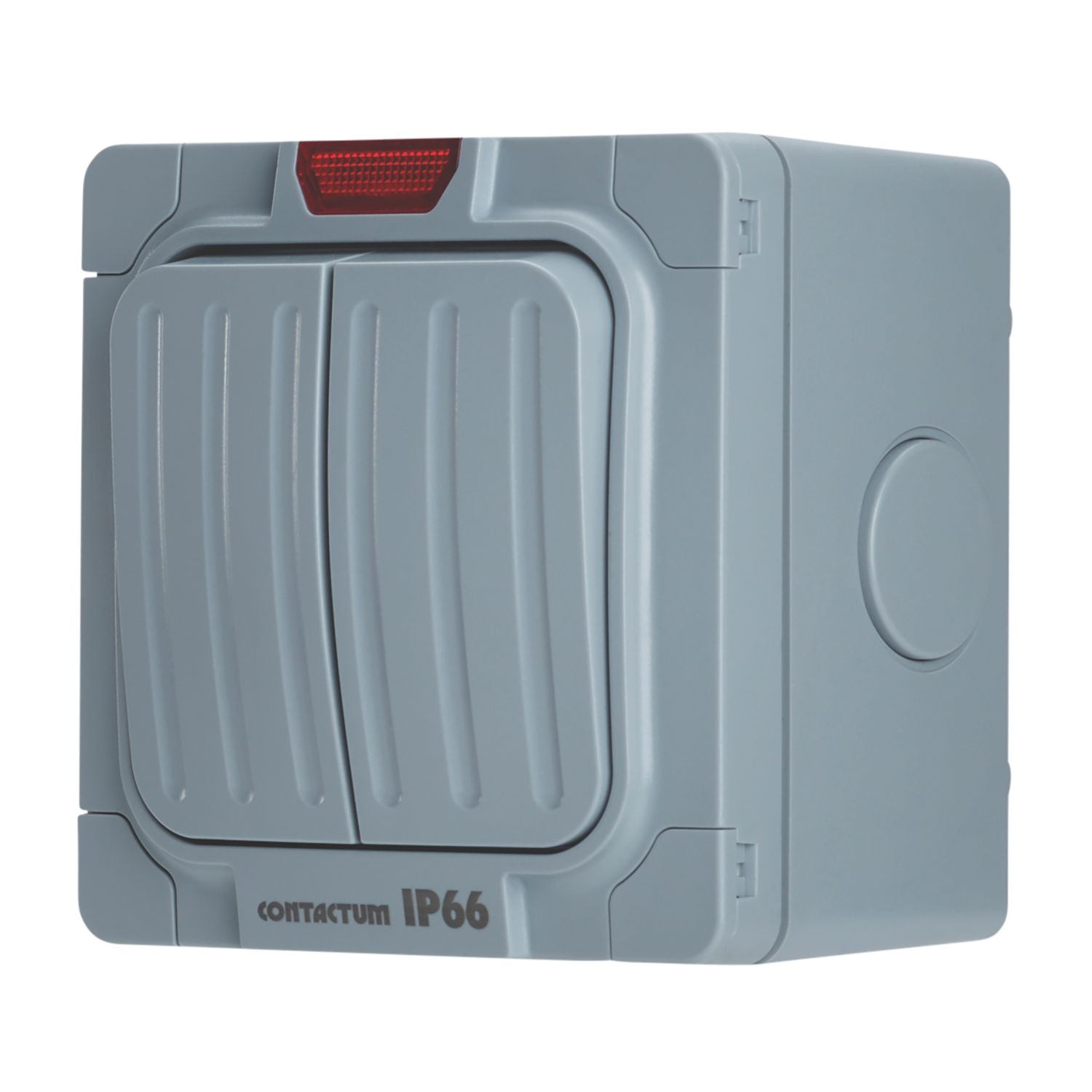 Contactum IP66 20A 2-Gang 2-Way Weatherproof Outdoor Switch with Neon (944RP)