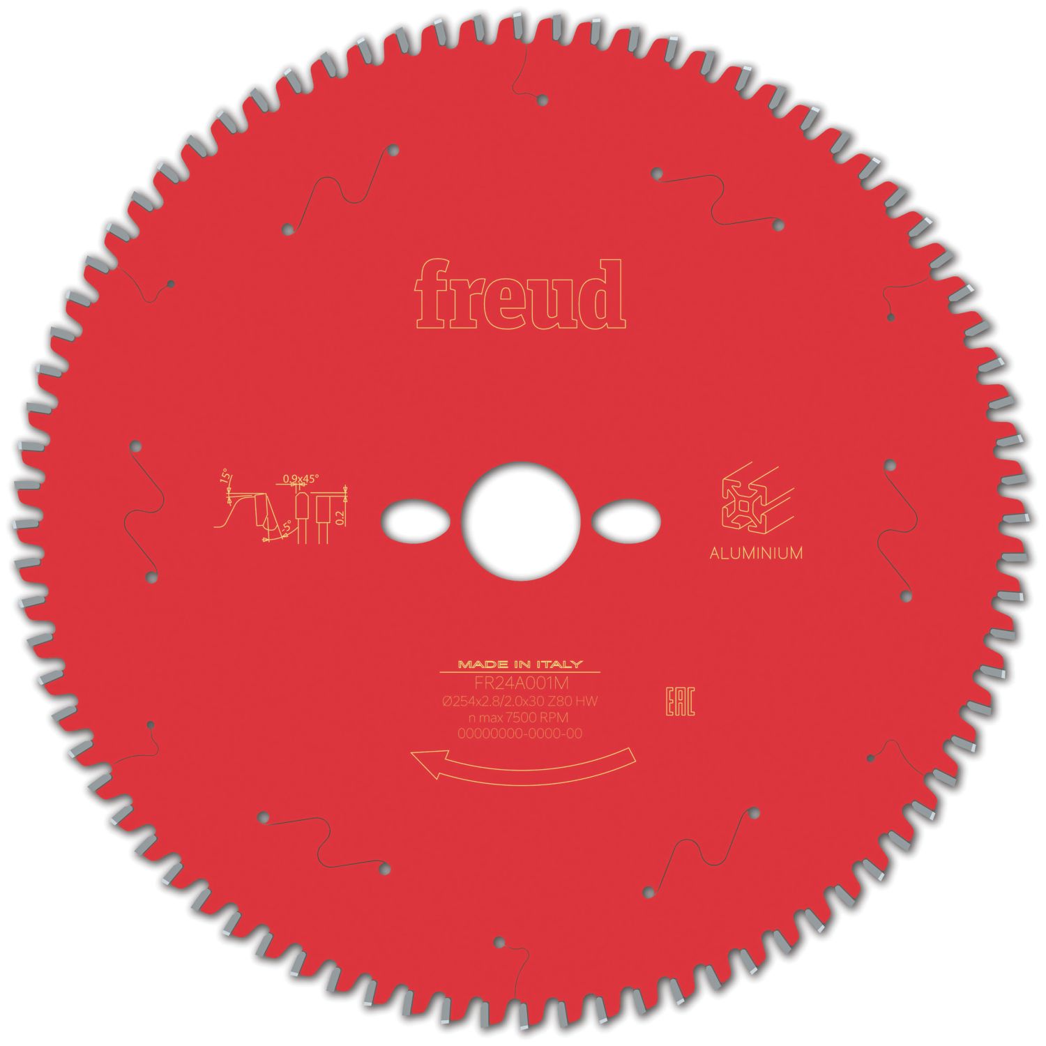 Freud F03FS09823 Aluminium/Plastic Circular Saw Blade 254mm x 30mm 80T (944VV)