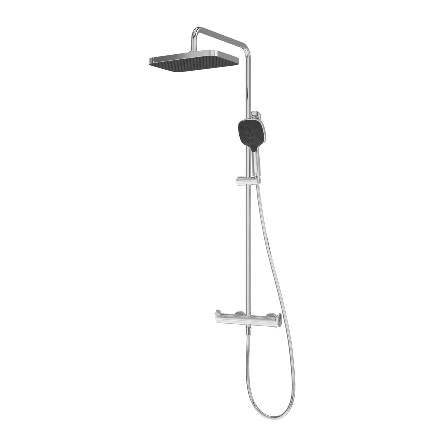 Swirl Kuhli HP Rear-Fed Exposed Chrome Thermostatic Multi-Head Shower (945XX)
