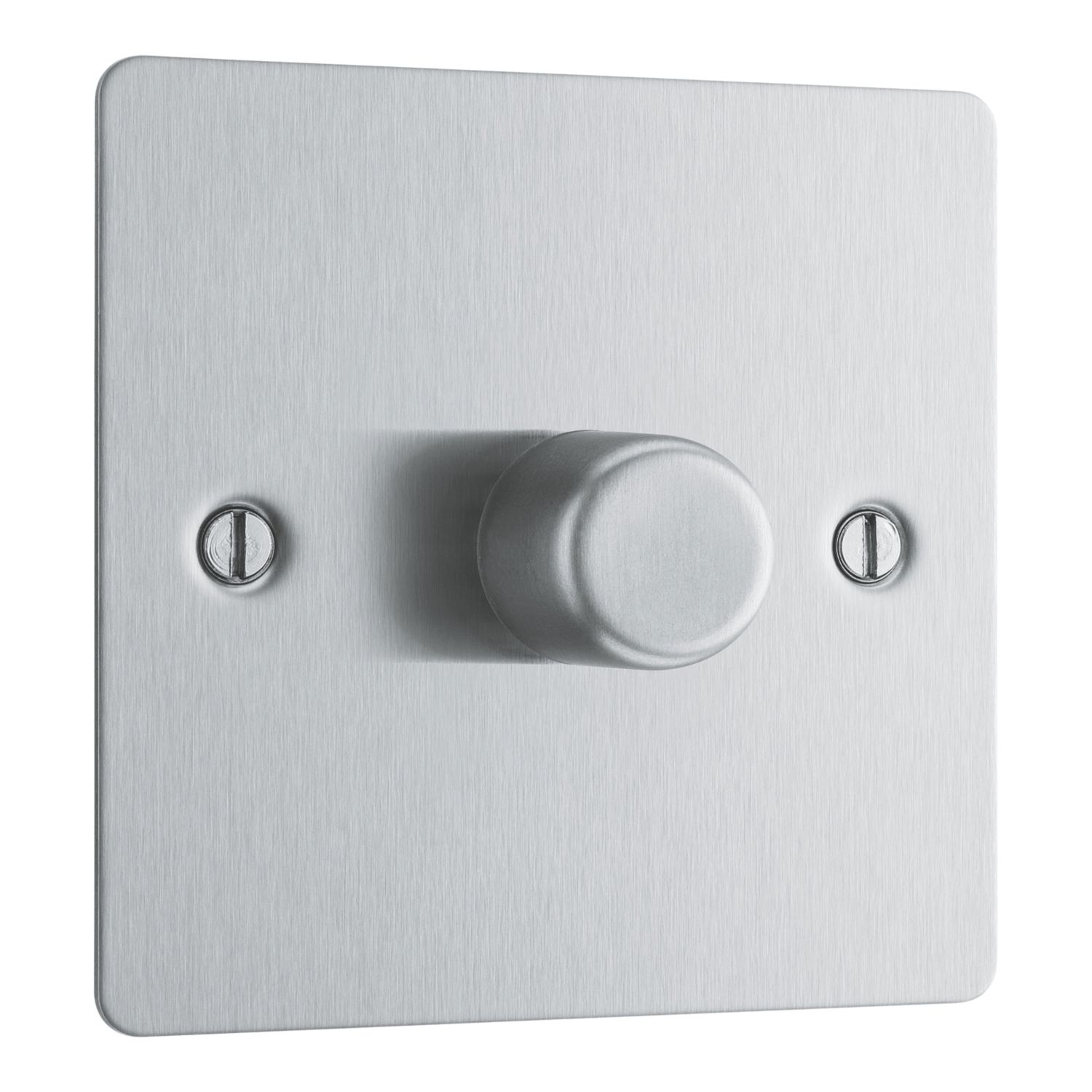 LAP 1-Gang 2-Way LED Dimmer Switch Brushed Steel with Colour-Matched Inserts (947CN)