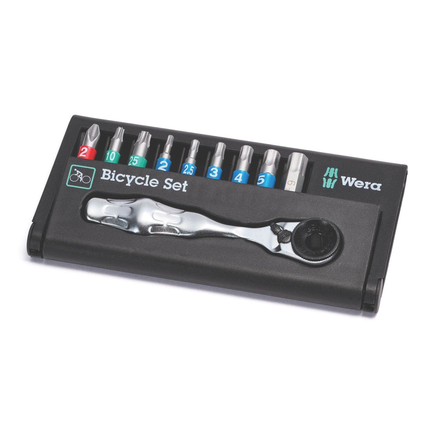 Wera Bicycle 9 Interchangeable Ratchet Screwdriver Set 10 Pieces (947XX)