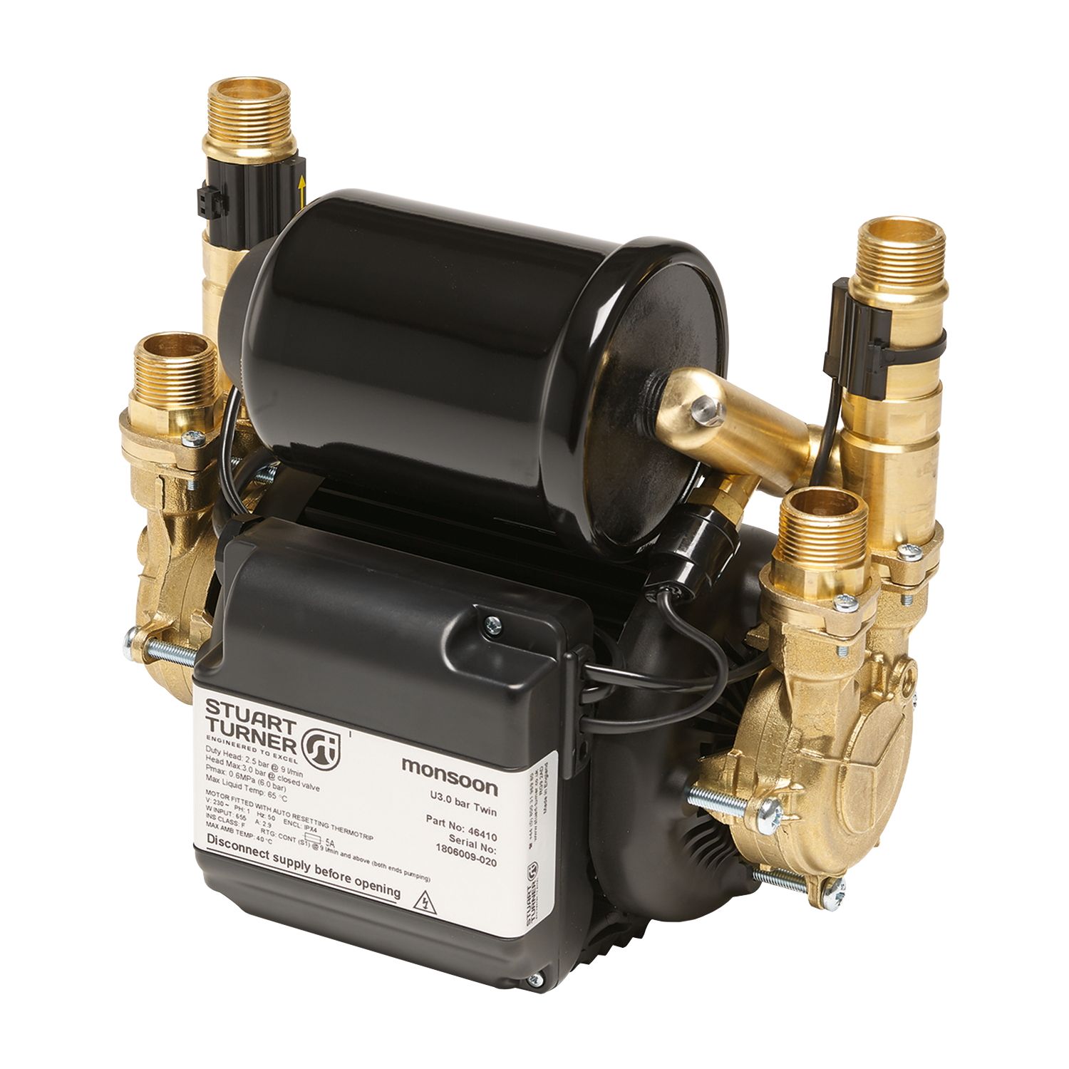 Stuart Turner Monsoon Universal Regenerative Twin Shower Pump 2.0bar (95061)