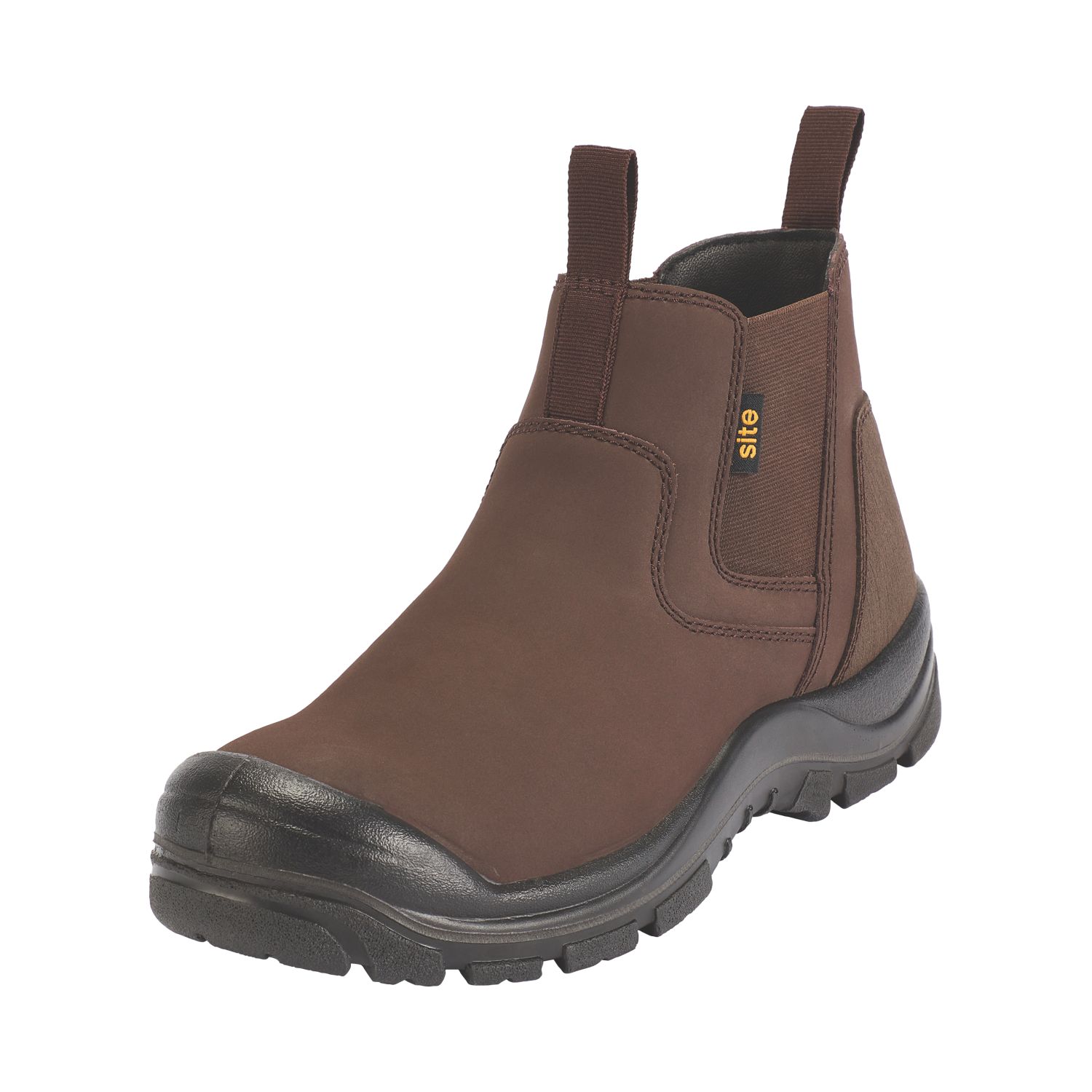 Site Merrien Size 7 Brown Steel Toe Cap Safety Dealer Boots (950XR)
